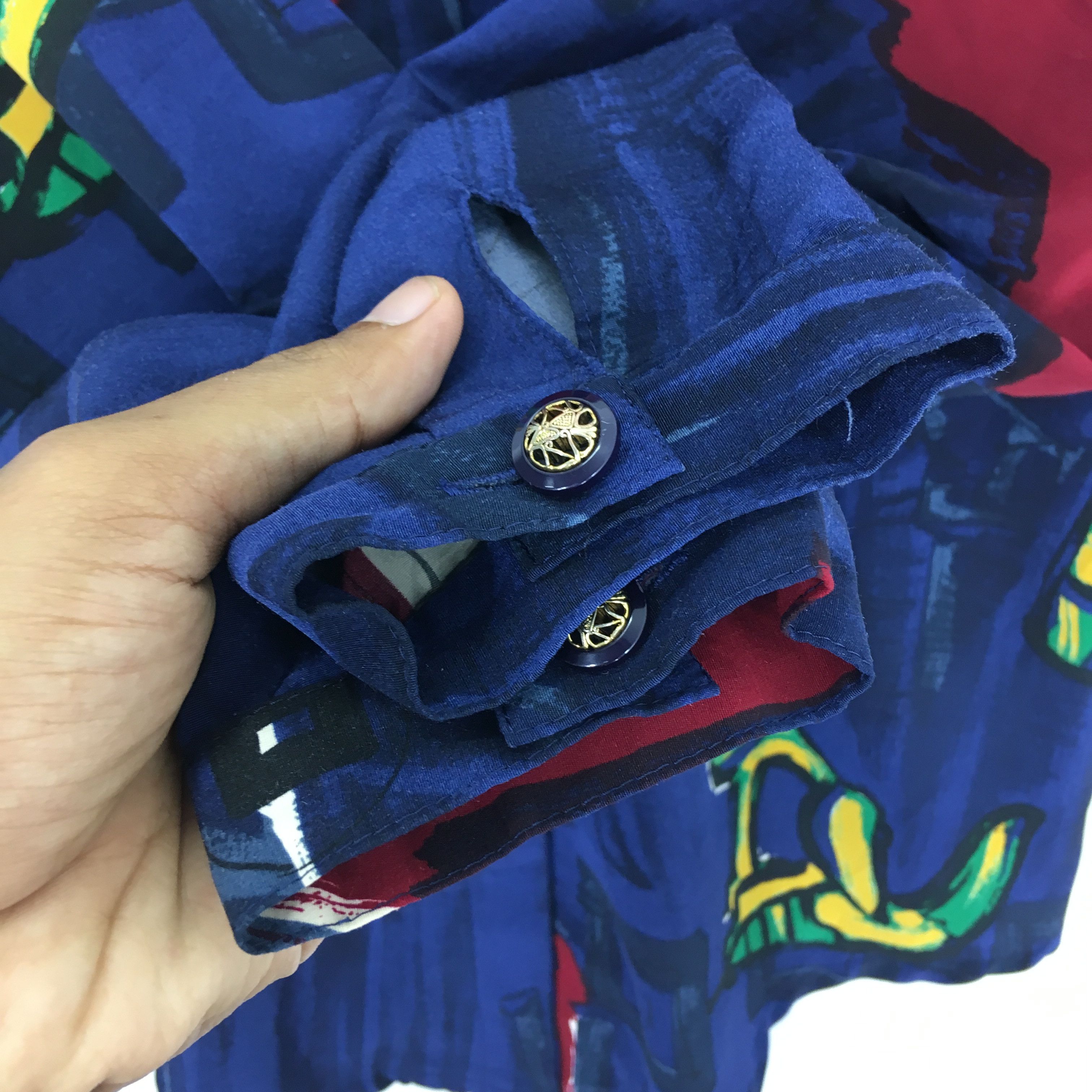 Japanese Brand Vintage Novelty Baroque Silk Shirt Pop Art Pattern JMB Shirt Size M / US 6-8 / IT 42-44 - 6 Thumbnail