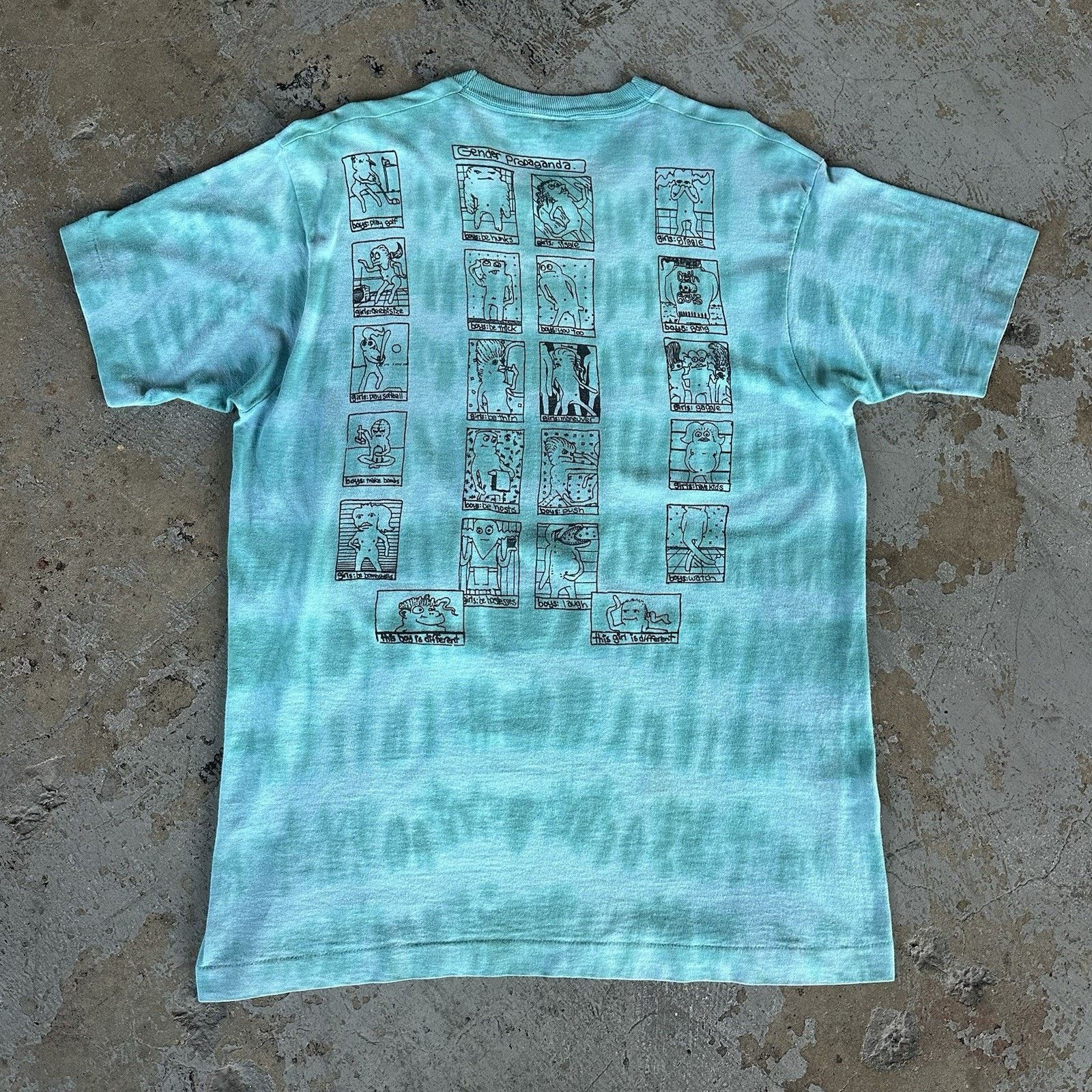 Fruit Of The Loom × Vintage Vintage 90s This Girl Is Different Tie Dye Art T-Shirt Sz L Size US L / EU 52-54 / 3 - 2 Thumbnail