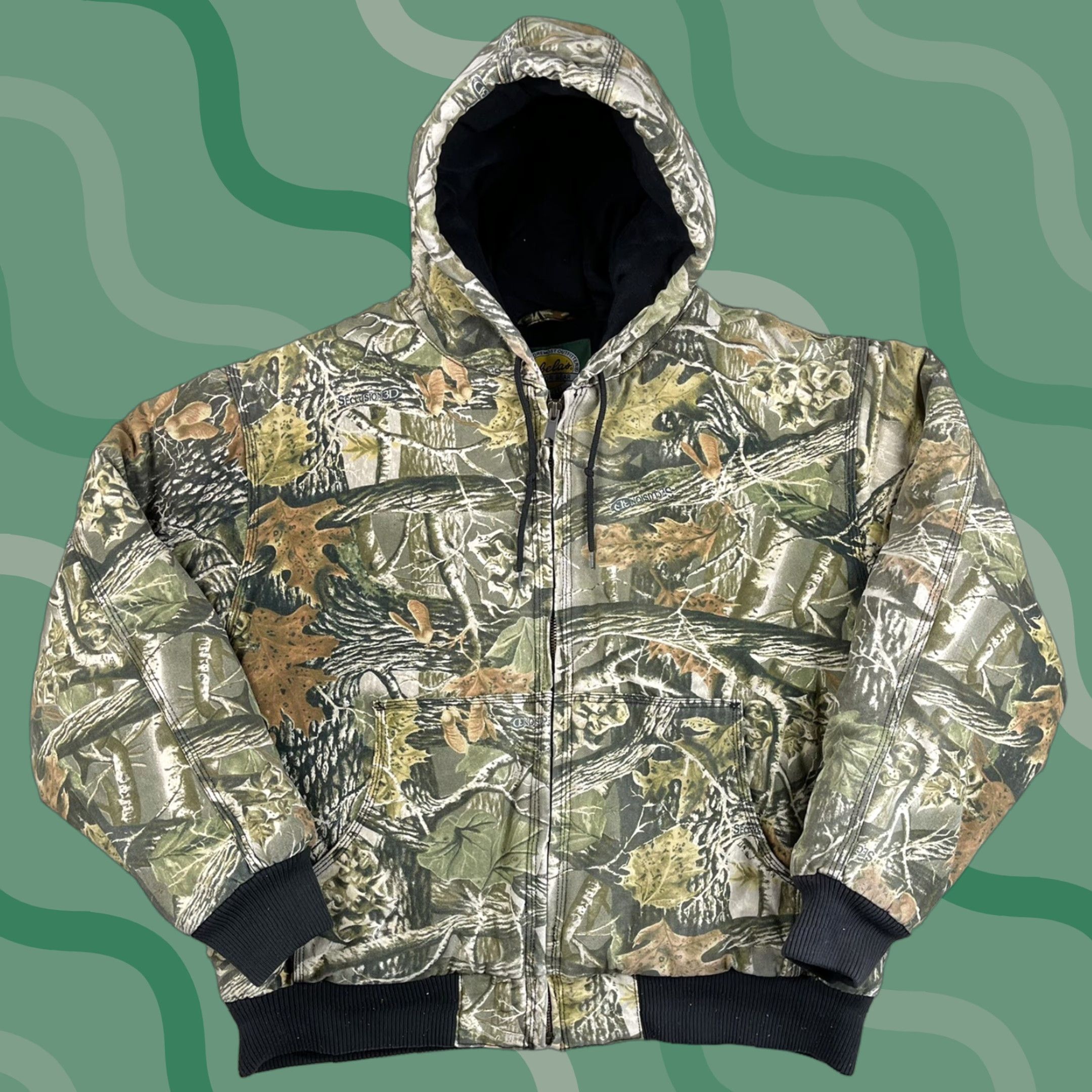 Vintage Cabelas Mens Canvas Camo Jacket XL Insulated Hunting 3D Quilted Seclusion Coat Size US XL / EU 56 / 4 - 1 Thumbnail