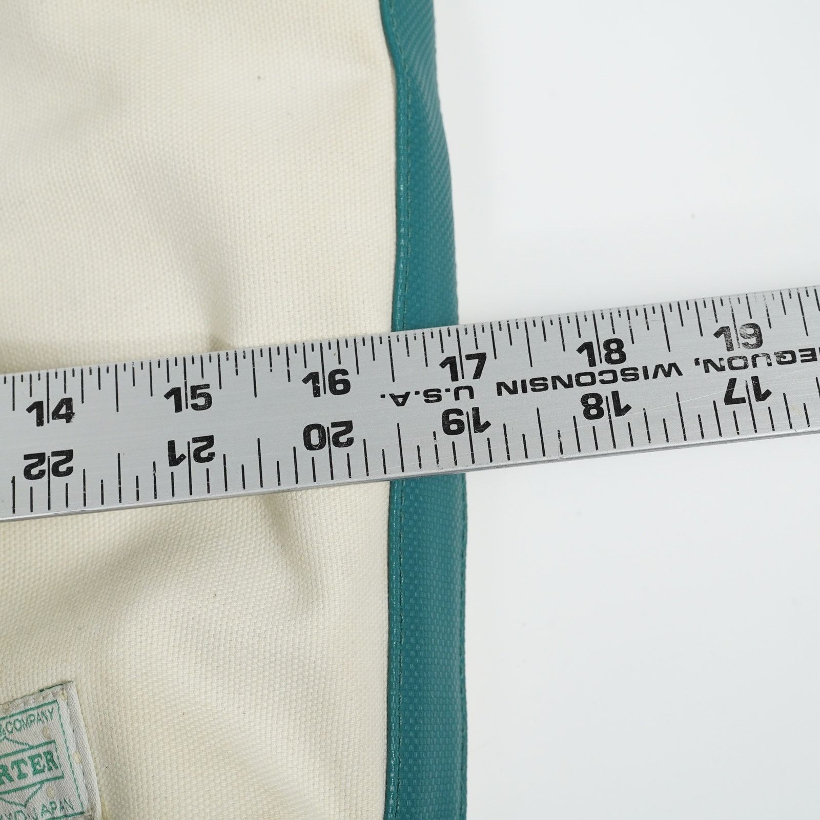 Porter Porter Girl Boyfriend Tote Canvas Ivory Green Japan Made Size ONE SIZE - 9 Thumbnail