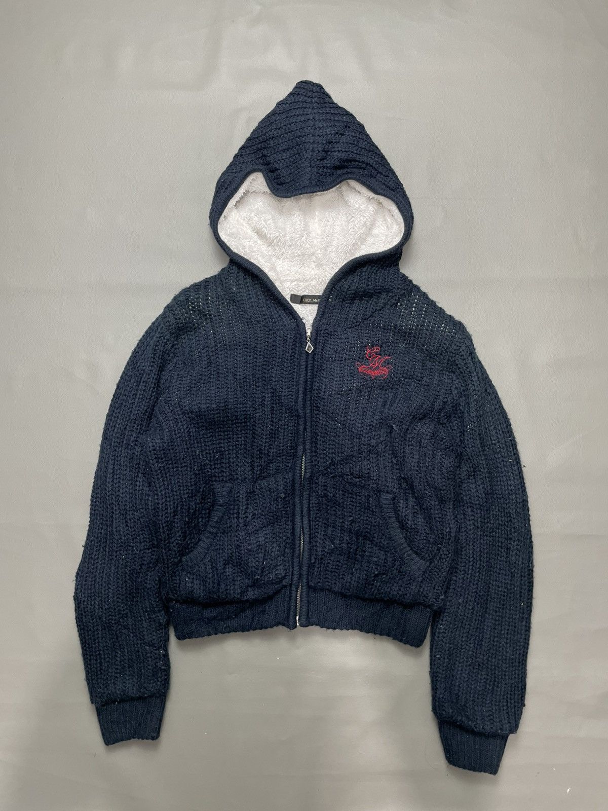 Cecil mcbee Cable Knit Fleece Hoodie