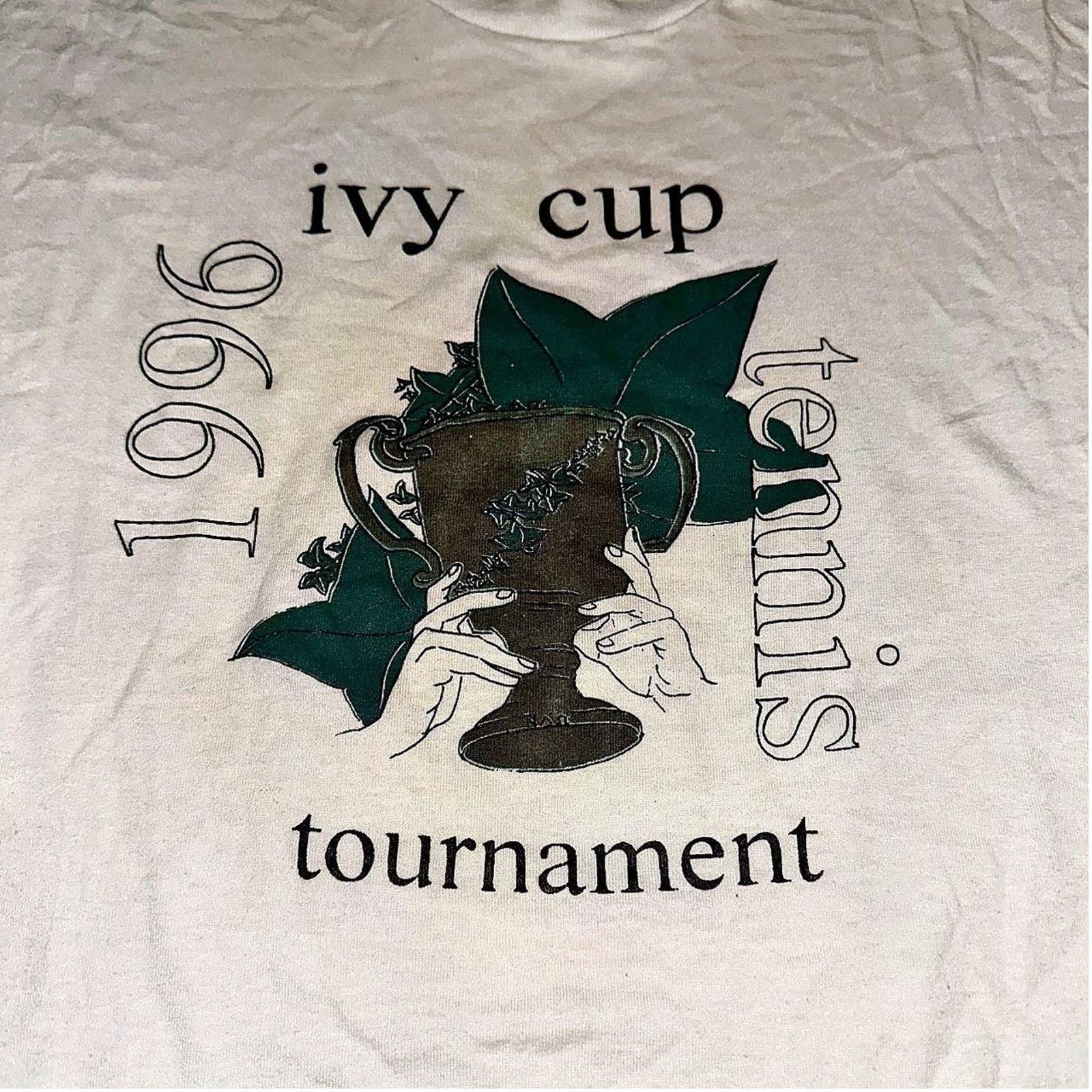 Vintage 90s Single Stitch Ivy Cup Tennis Tournament T Shirt 2XL Size US M / EU 48-50 / 2 - 2 Thumbnail