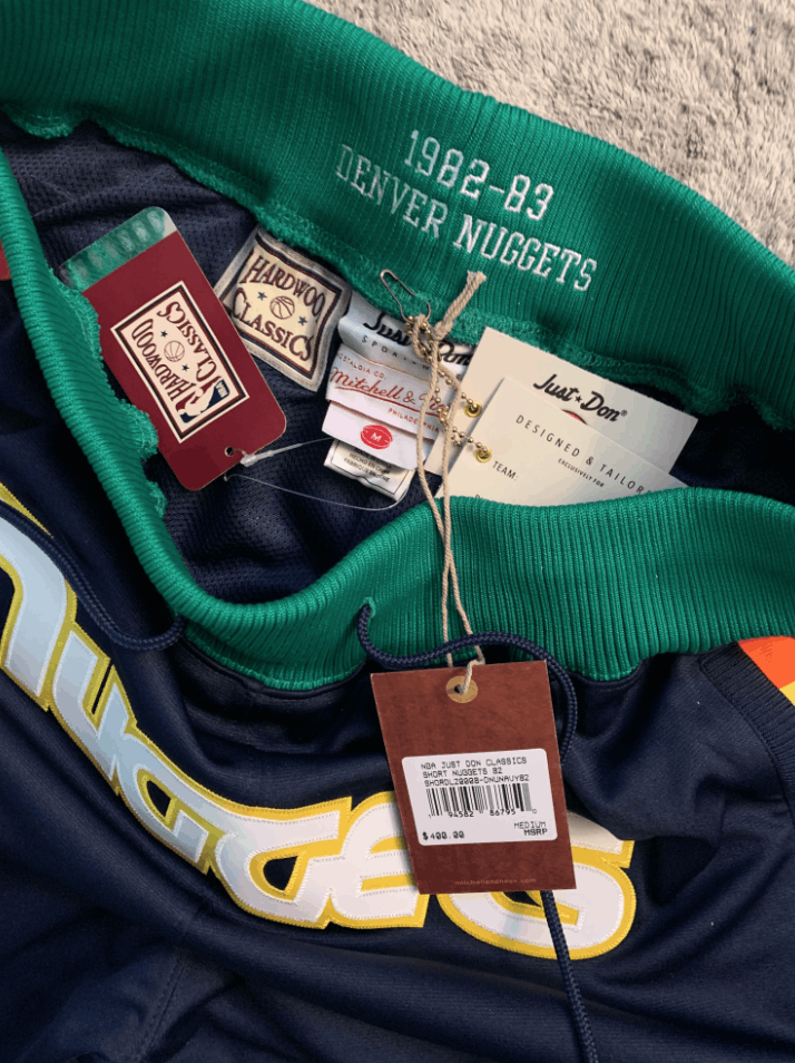 Just Don Just Don Denver Nuggets Mitchell & Ness NBA Shorts Size US 32 / EU 48 - 9 Thumbnail