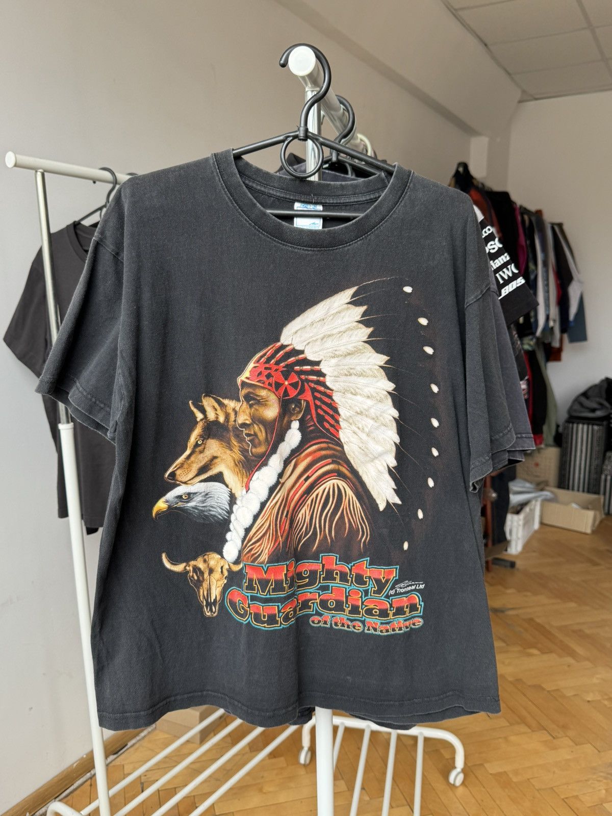Vintage Vintage Mighty Guardian Of The Native T-shirt Size US XL / EU 56 / 4 - 1 Thumbnail