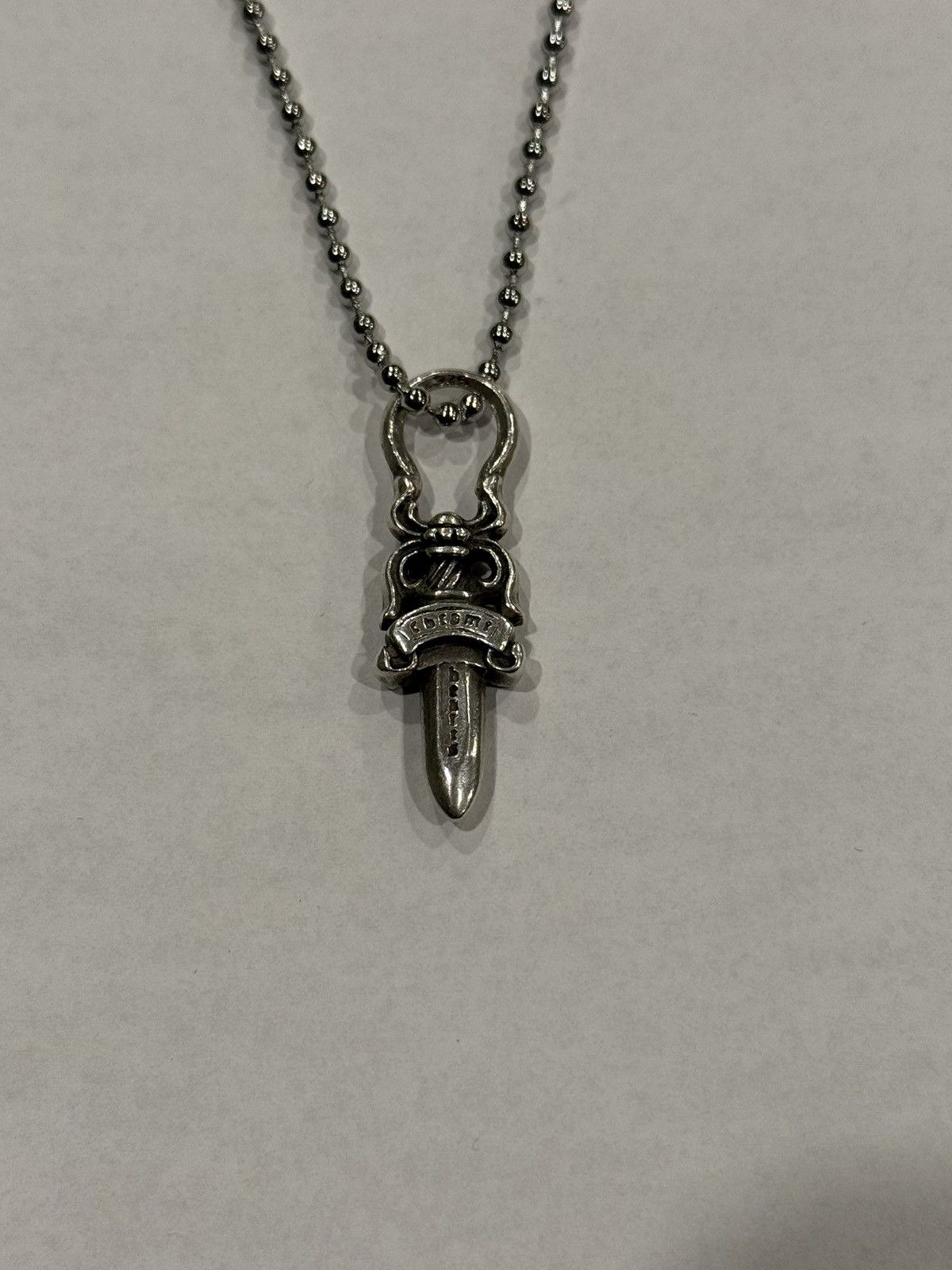 Chrome Hearts Chrome Hearts Dagger Pendant Silver Ball Chain Necklace #5 Size ONE SIZE - 2 Thumbnail