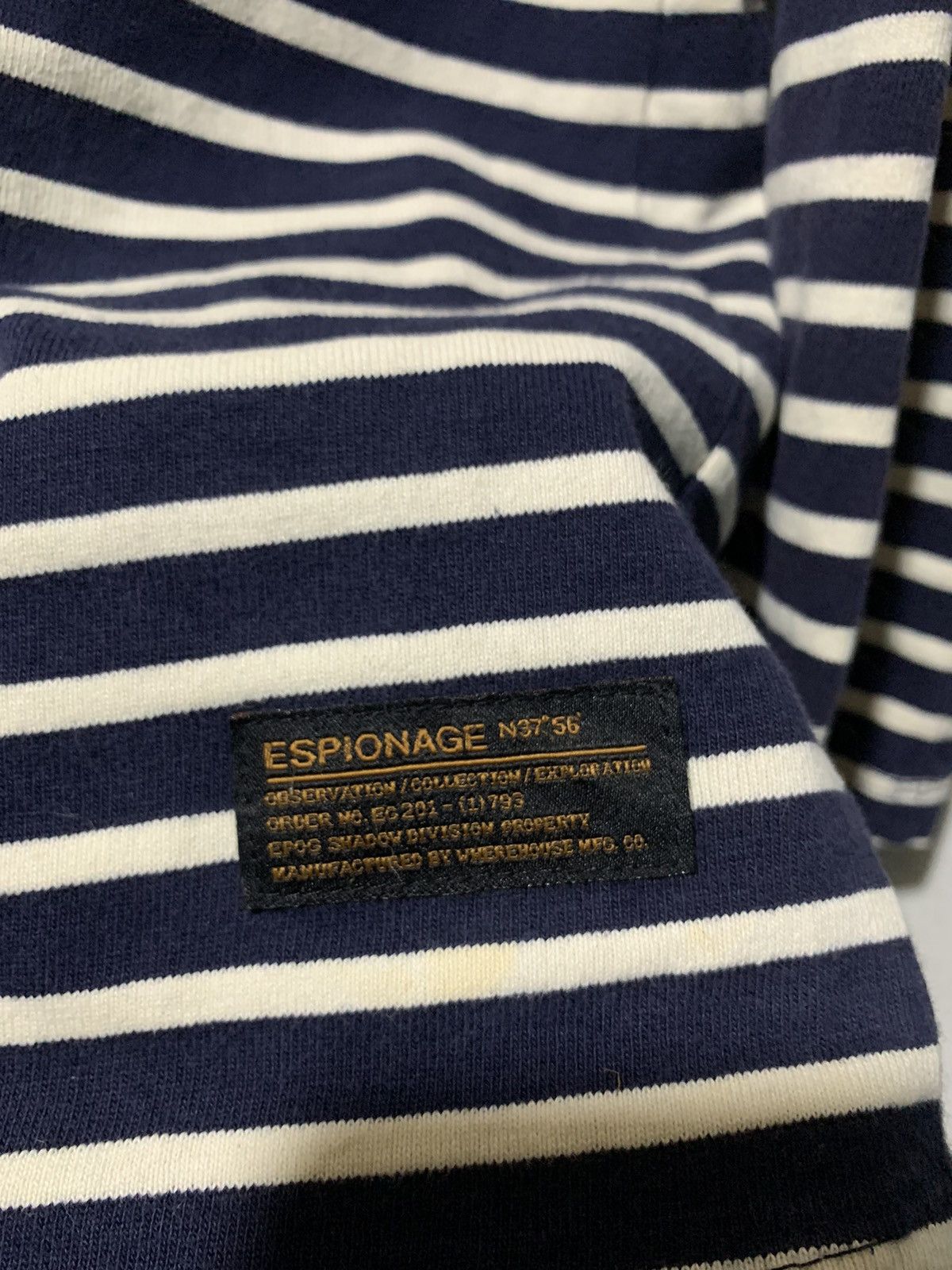 14th Addiction Espionage striped shoulder patch striped pocket lomgsleeve Size US L / EU 52-54 / 3 - 4 Thumbnail