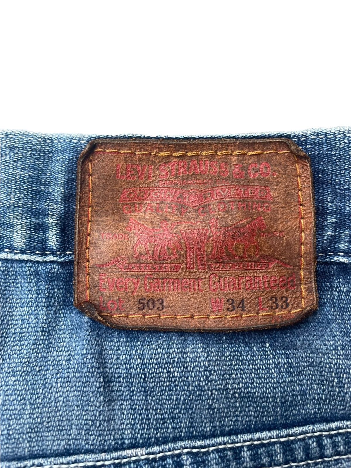 Levi's × Vintage Vintage 2003 Levis 503 e Side Pocket Distresed Denim Size US 34 / EU 50 - 10 Thumbnail