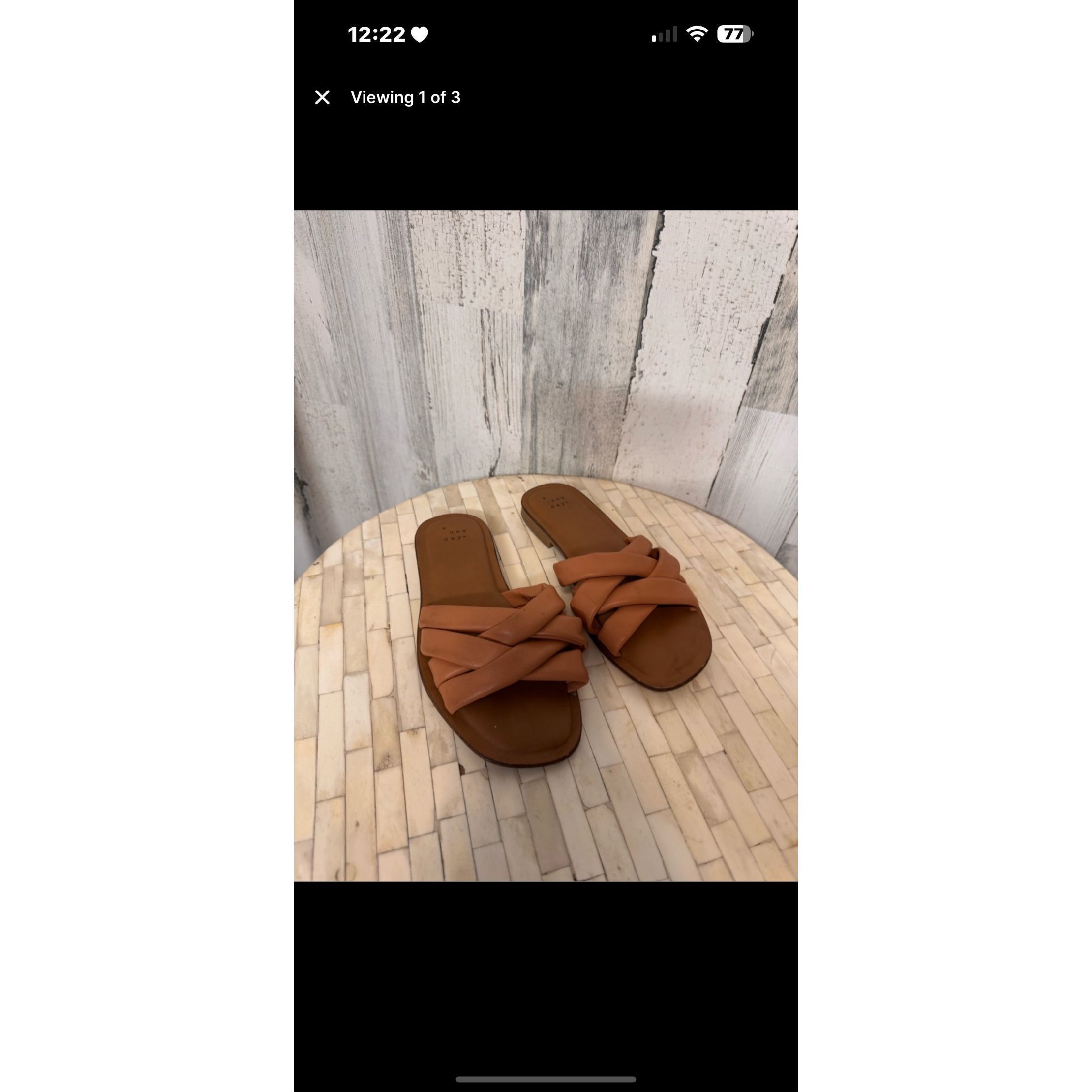 Other Brown Criss Cross Slide Sandals Women’s Size 8 Casual Summer Size US 6 / IT 36 - 4 Thumbnail