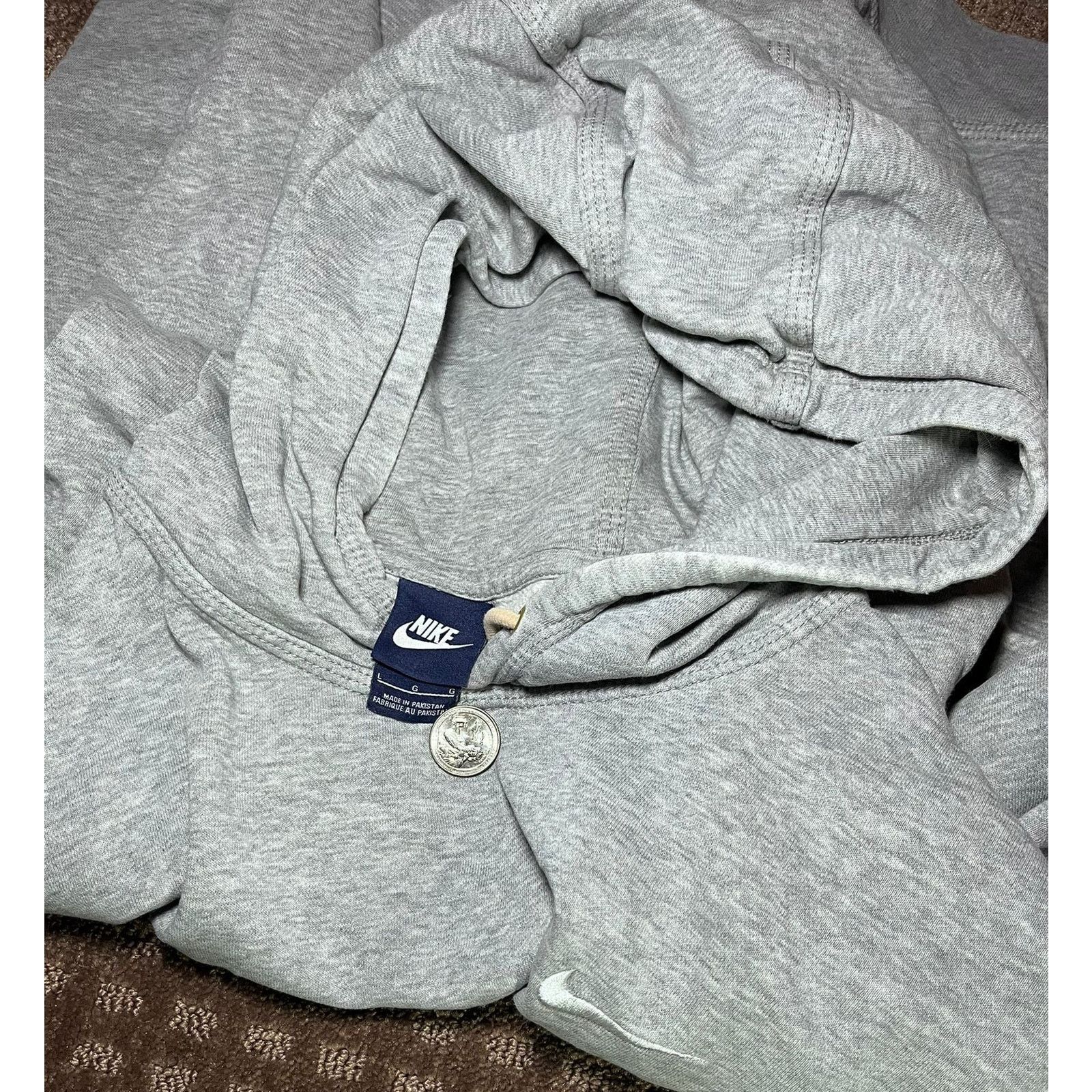 Nike 🌀 Nike Pullover Hoodie –With Heather Gray Color Size L Size US L / EU 52-54 / 3 - 3 Thumbnail