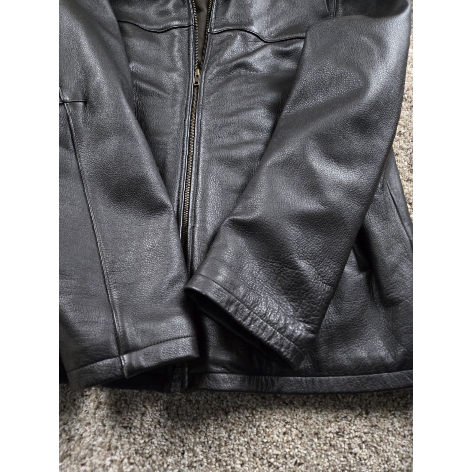 Kenneth Cole VINTAGE Kenneth Cole Leather Bomber Jacket XL Mens Brown Full Zip Pockets Y2K Size US XL / EU 56 / 4 - 3 Thumbnail