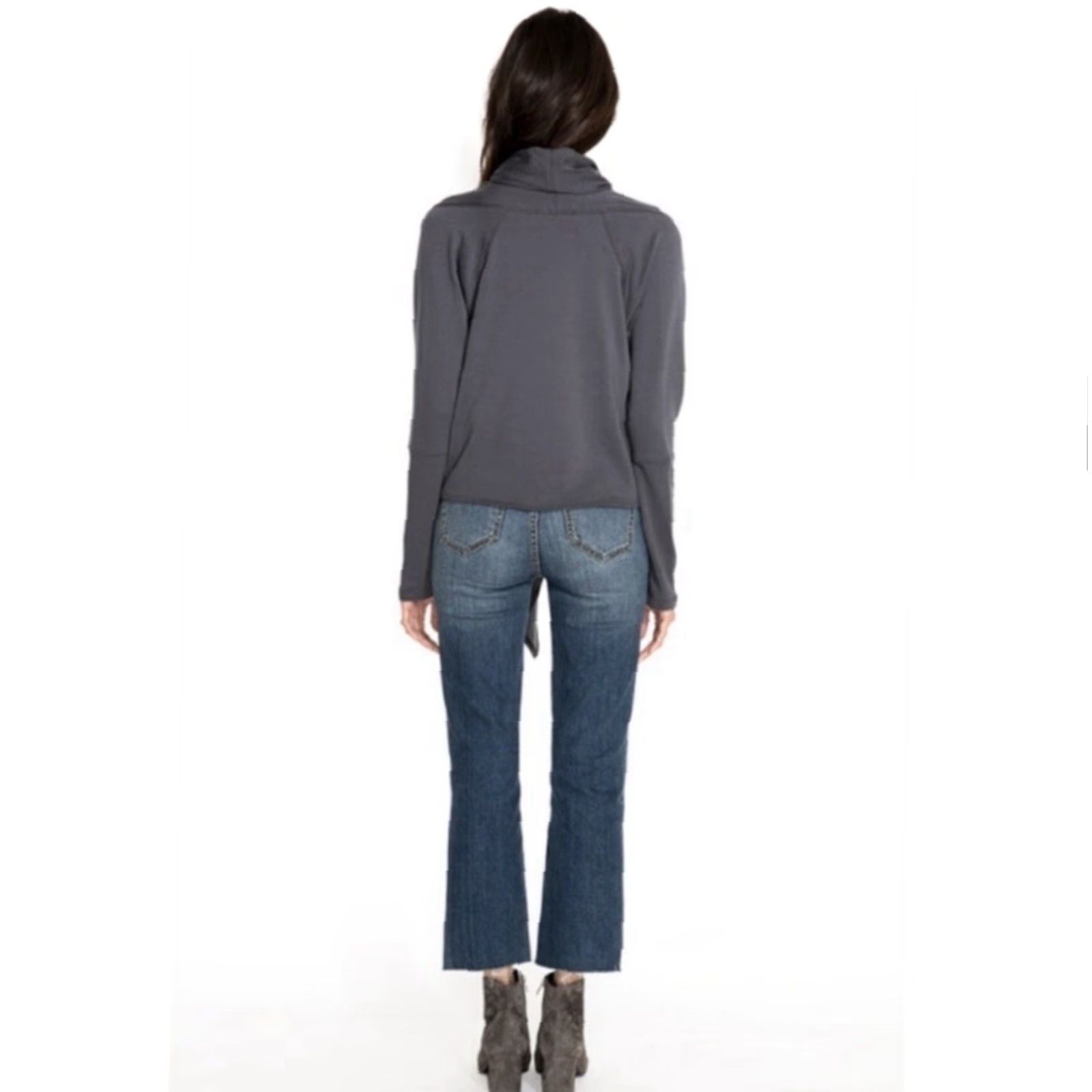 Johnny Was Johnny Was Calme Brushed French Terry Cardigan Charcoal Grey Gray Sz Large New with Tags Size L / US 10 / IT 46 - 4 Thumbnail