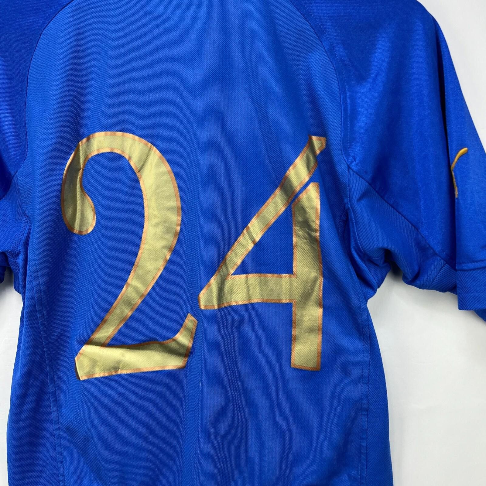 Puma Vintage Y2K Puma Italy Jersey Number 24 Small Football Size ONE SIZE - 12 Thumbnail