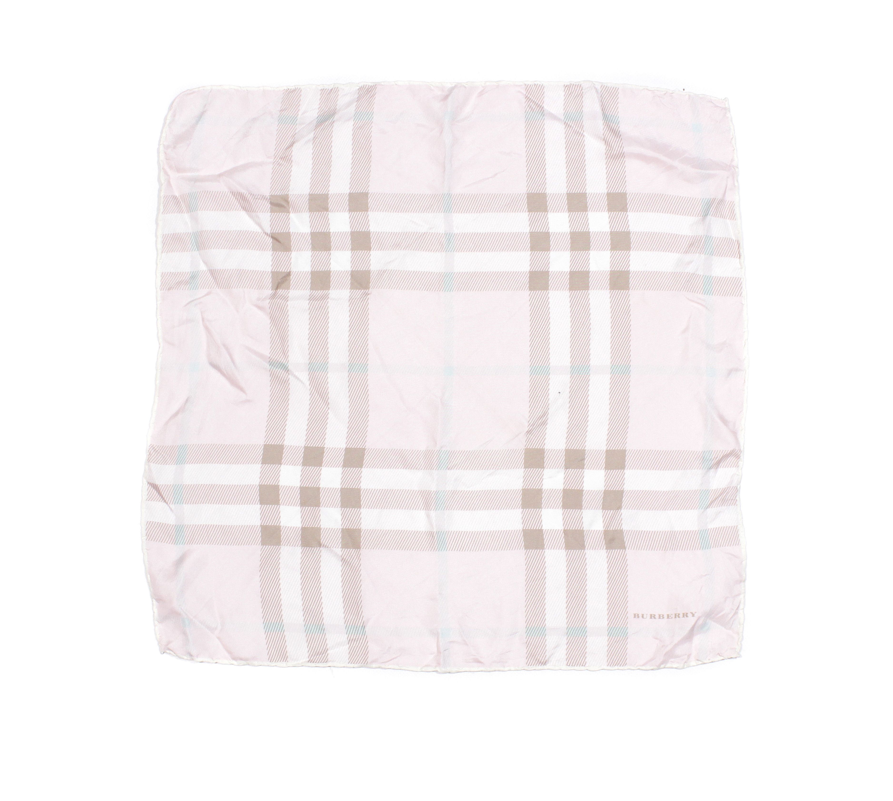 Burberry Nova Check Pink Silk Mini Scarf Vintage Size ONE SIZE - 1 Thumbnail