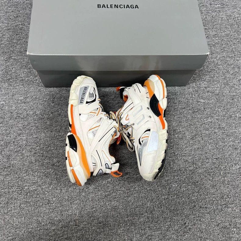 Balenciaga Balenciaga Track Dad Sneakers in White and Orange-2506 Size US 10 / EU 43 - 3 Thumbnail