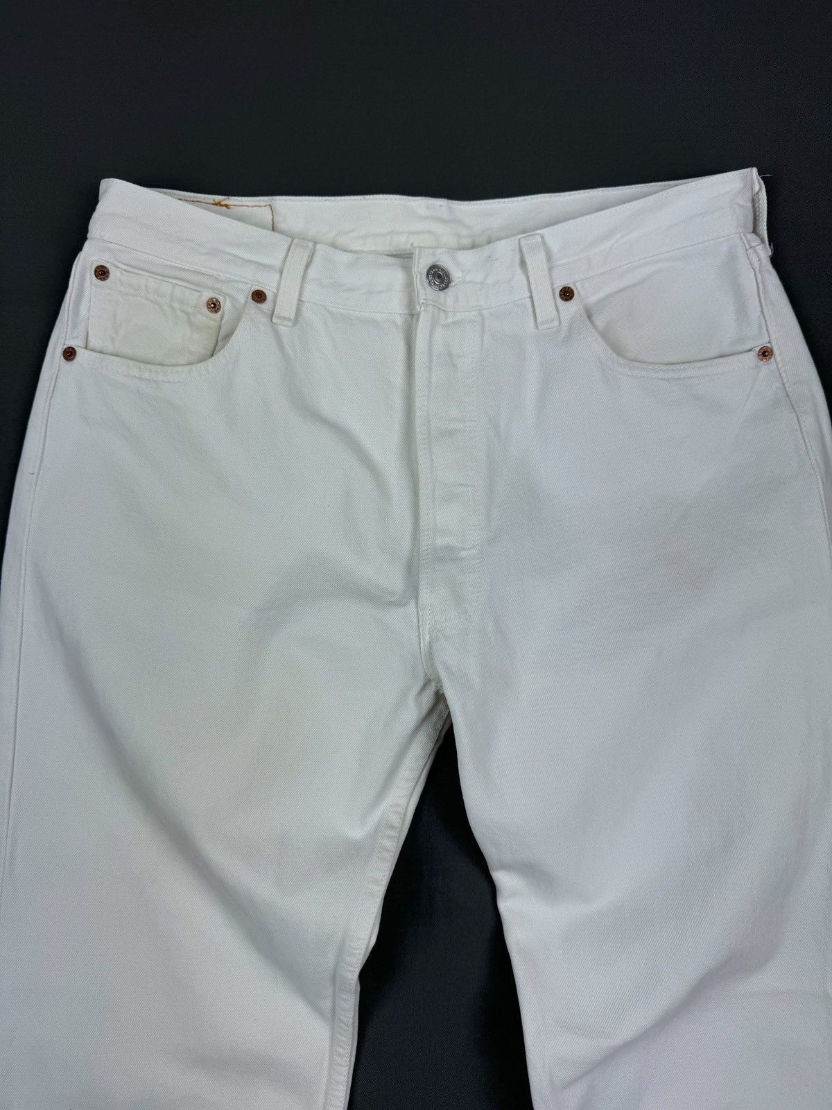Levi's 1990’s Vintage Levi’s 501 White Jeans Made in USA Size US 35 - 6 Thumbnail