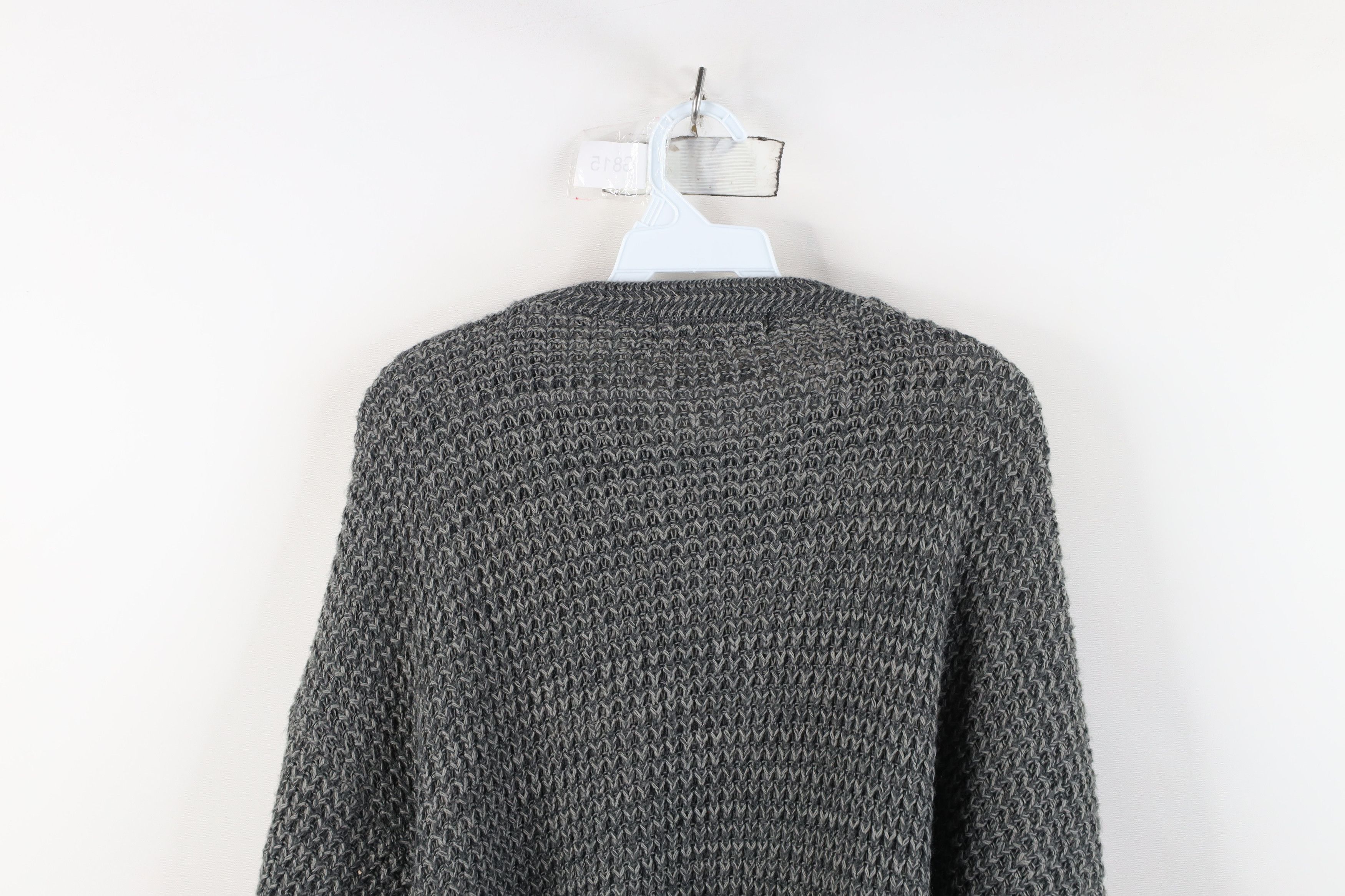 Vintage Vintage 90s Streetwear Chunky Thermal Knit Sweater Gray USA Size US L / EU 52-54 / 3 - 10 Thumbnail