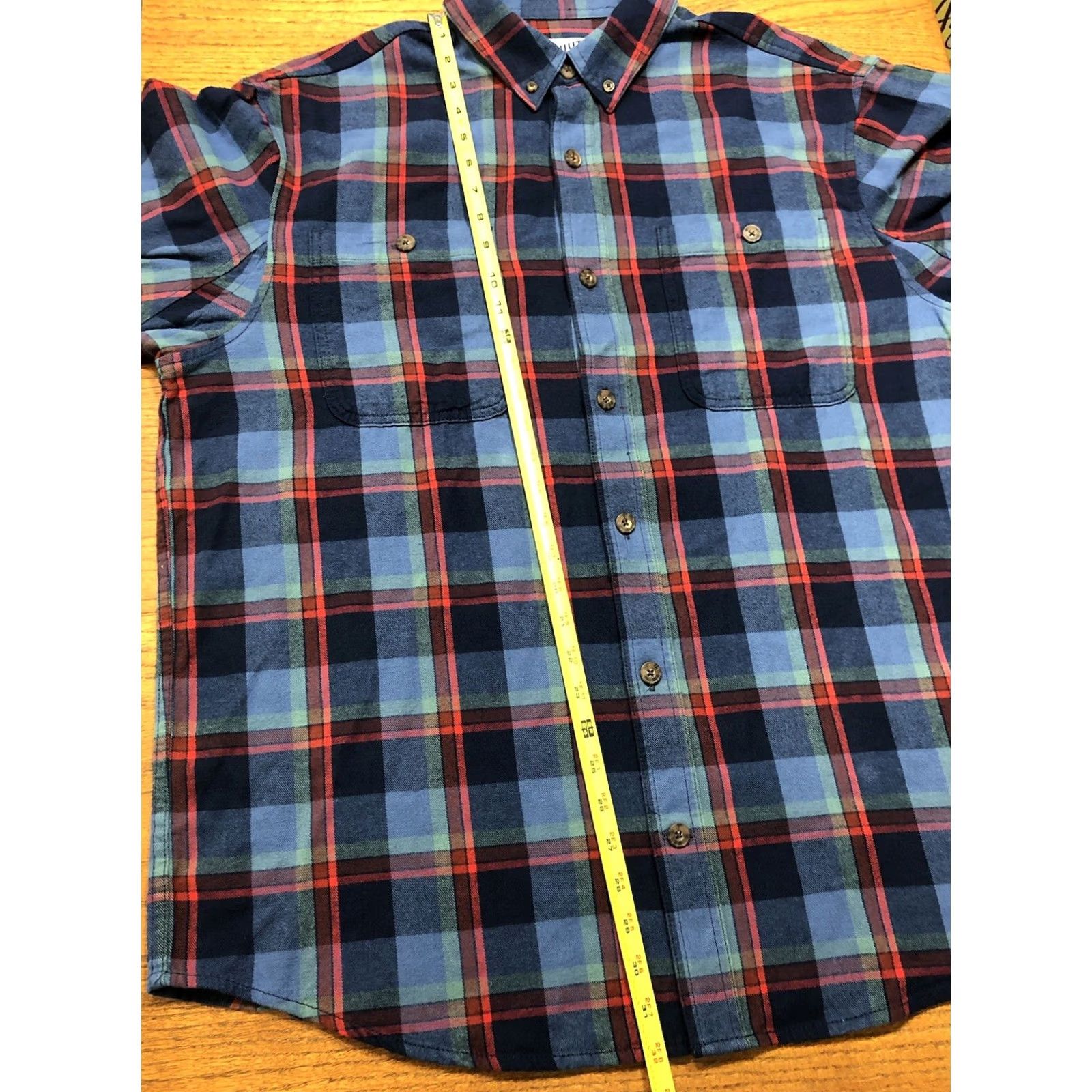 CO Duluth Trading Co Shirt Blue Plaid Long Sleeve Relaxed Mens Tag Large Size US L / EU 52-54 / 3 - 7 Thumbnail
