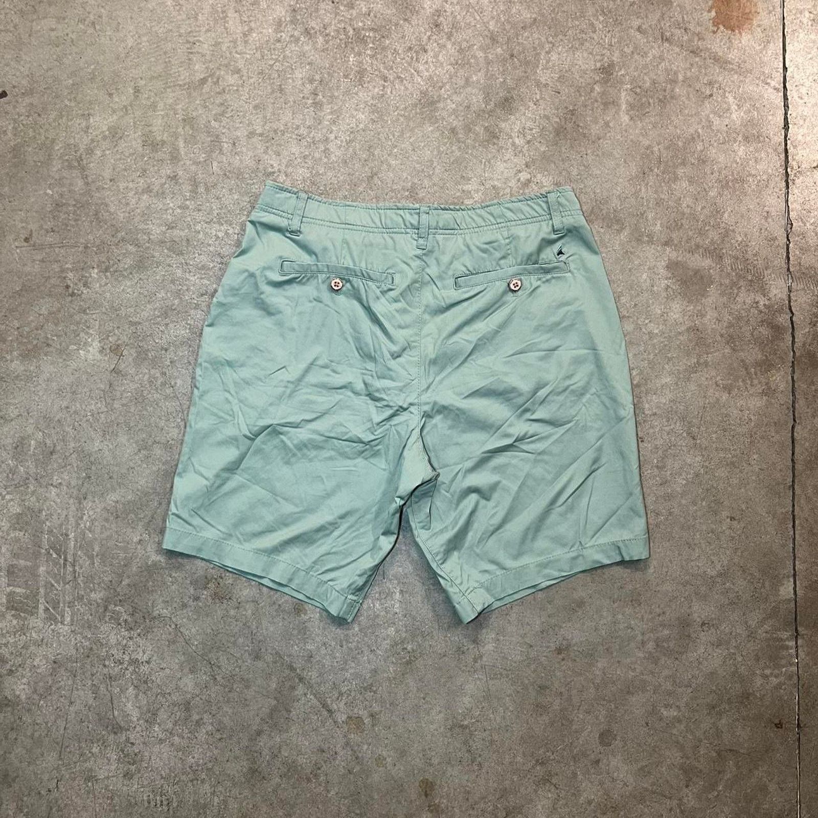 Other Slim Fit Stretch Waist Tailer Vintage Green Chino Shorts Size US 30 / EU 46 - 4 Thumbnail