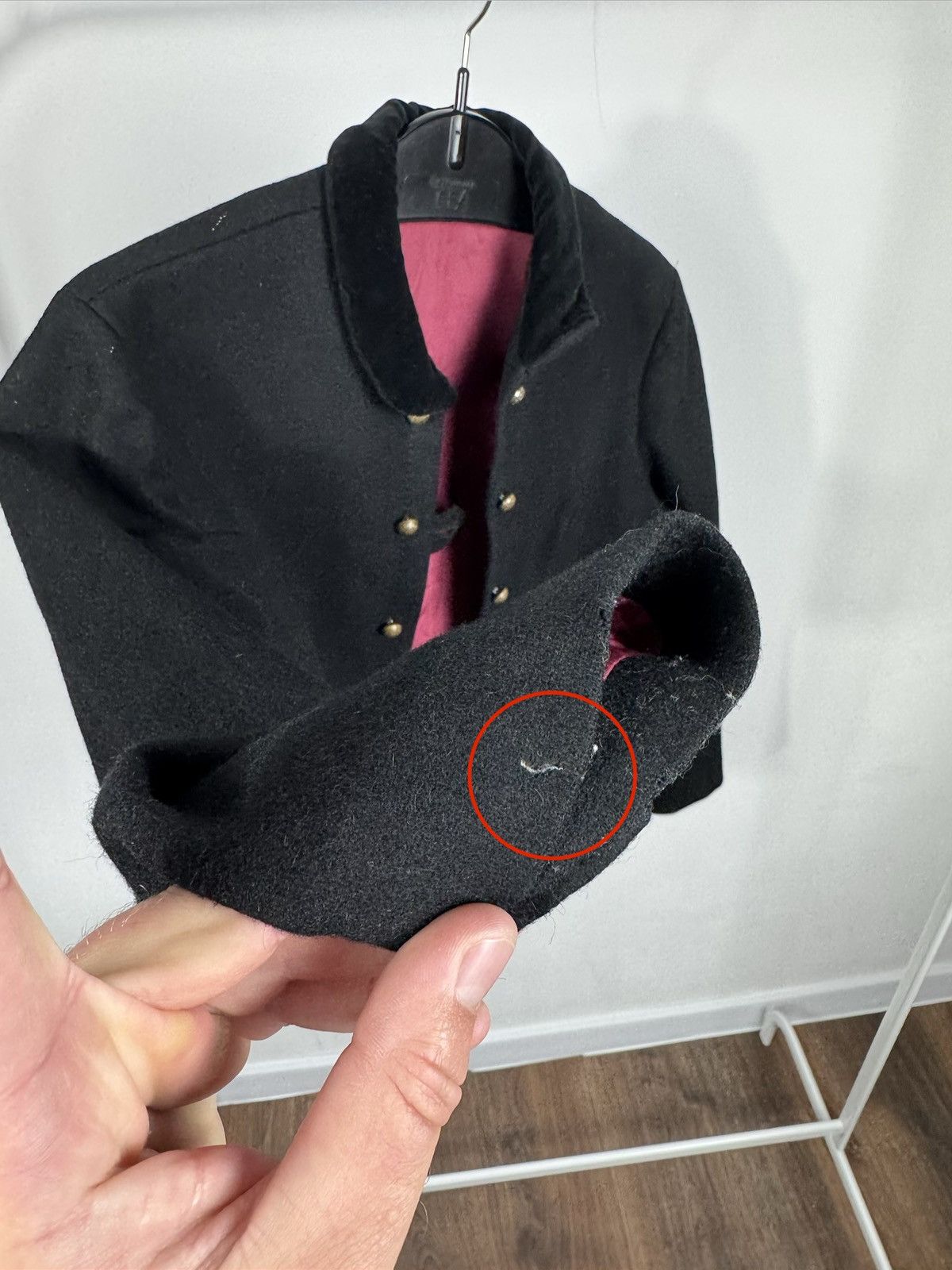Other Vintage Antique Cropped Military Blazer Jacket Velvet Collar Size M / US 6-8 / IT 42-44 - 10 Thumbnail