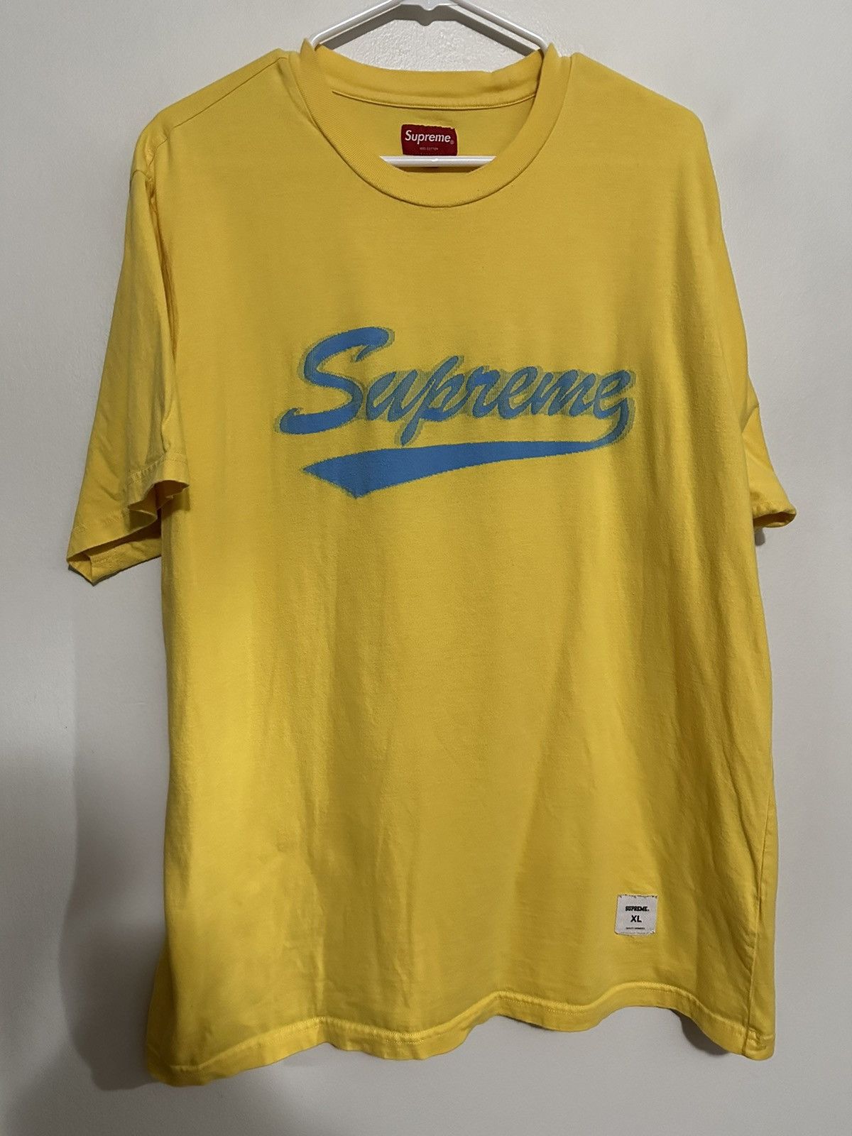 Supreme Supreme Intarsia Script S/S Top Tee Size US XL / EU 56 / 4 - 1 Thumbnail