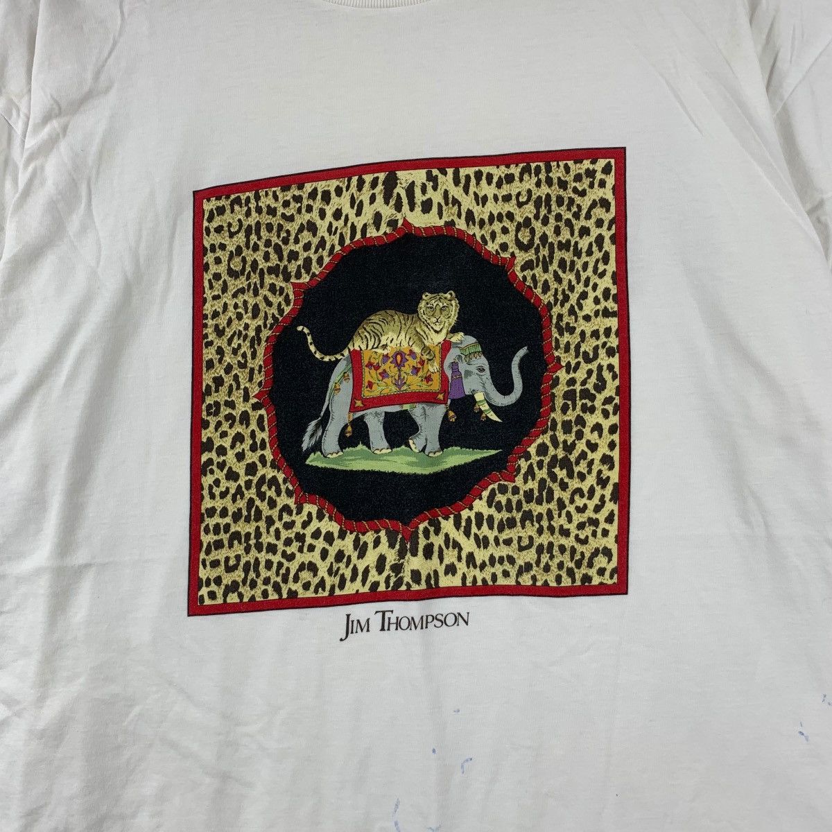 Jim Thompson Vintage JIM THOMSON THAILAND Silk Elephant Tiger Tee Size L / US 10 / IT 46 - 4 Thumbnail