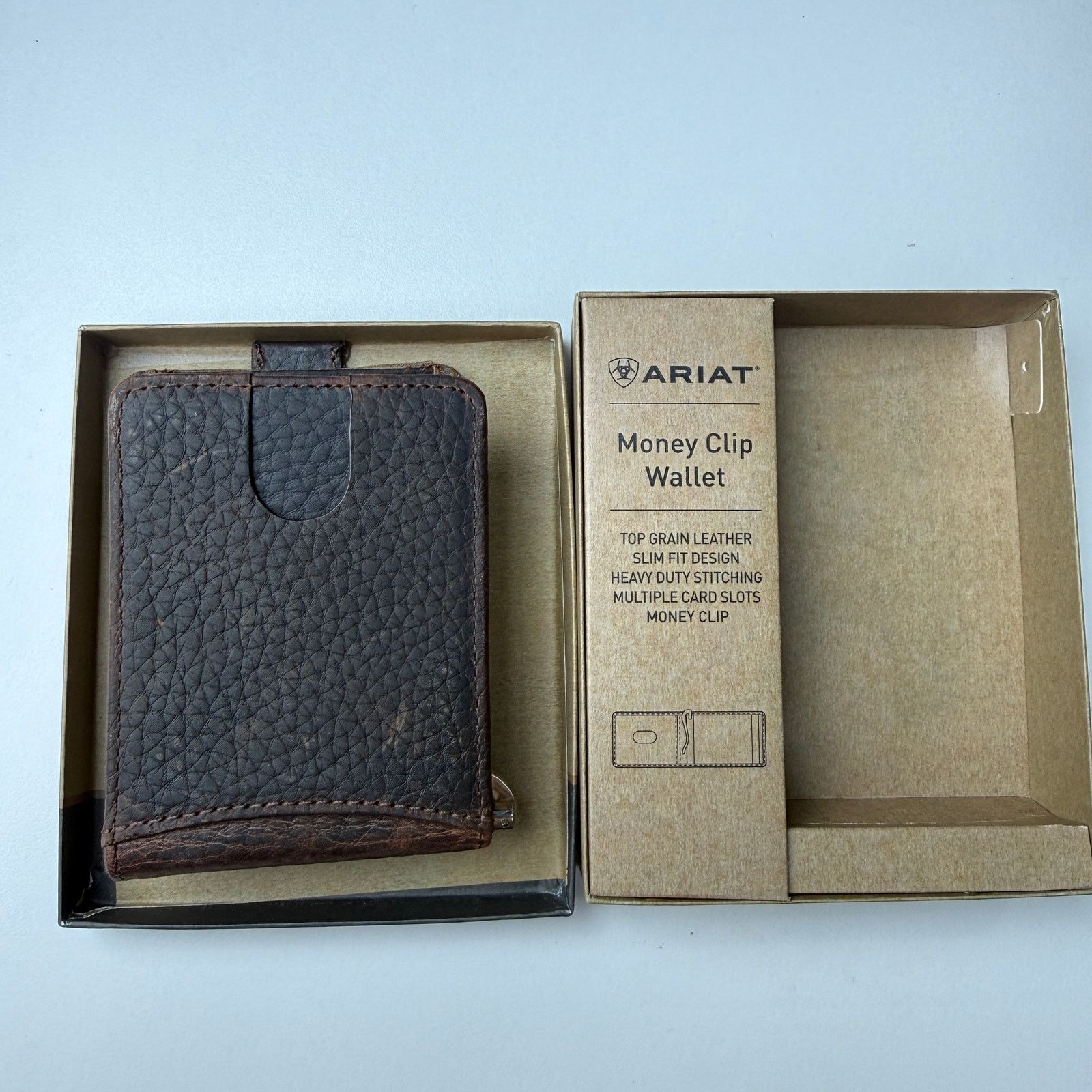 Ariat Ariat Bifold Wallet with Money Clip and Boot Stitch Design Size 26 - 6 Thumbnail