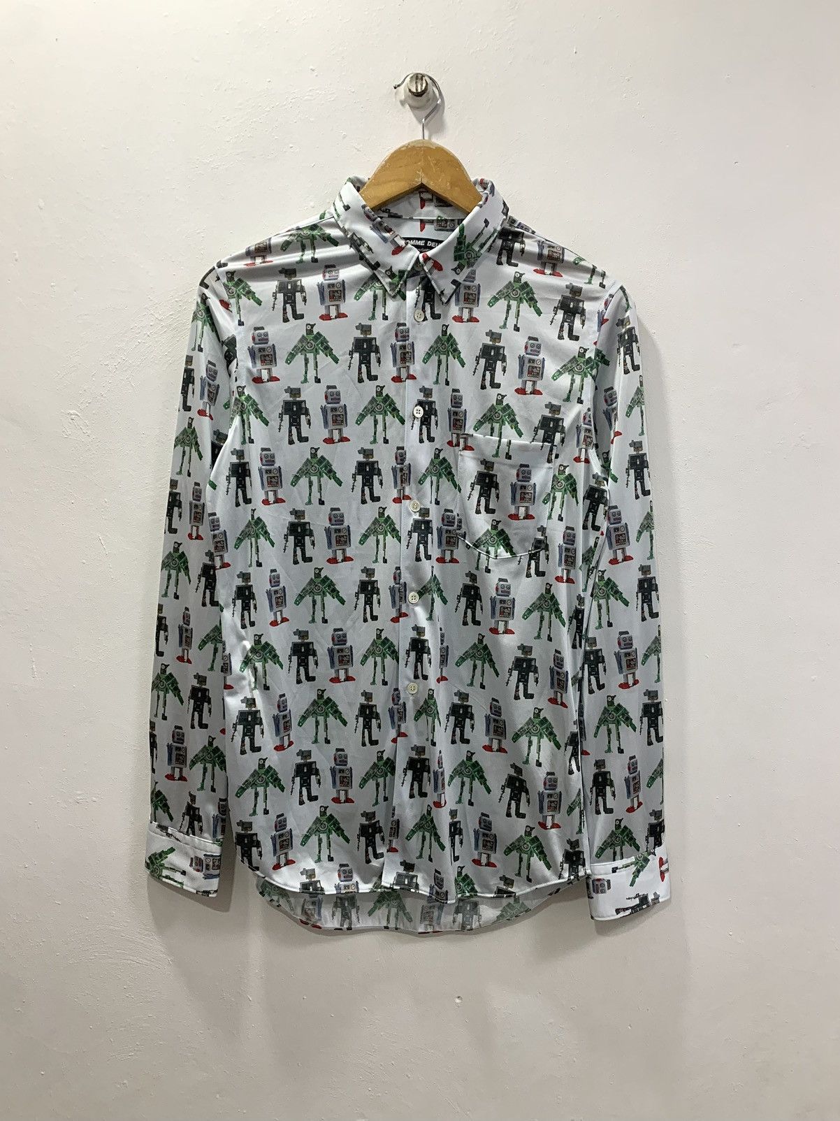 COMME des GARÇONS HOMME DEUX ROBOT AOP BUTTON-UP SHIRT