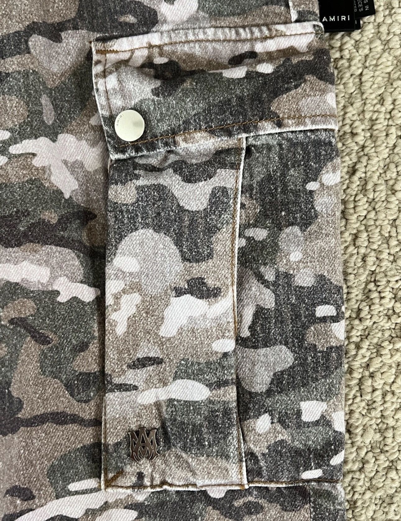 Amiri Amiri M65 Kick Flare Denim Camo Jeans size 30 Size US 30 / EU 46 - 4 Thumbnail