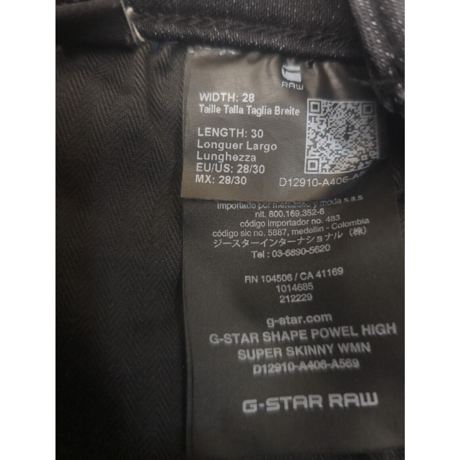 G-Star G-Star SHAPE POWEL HIGH SUPER SKINNY STRETCH DRAVA 28×30 Size 28" / US 6 / IT 42 - 11 Thumbnail