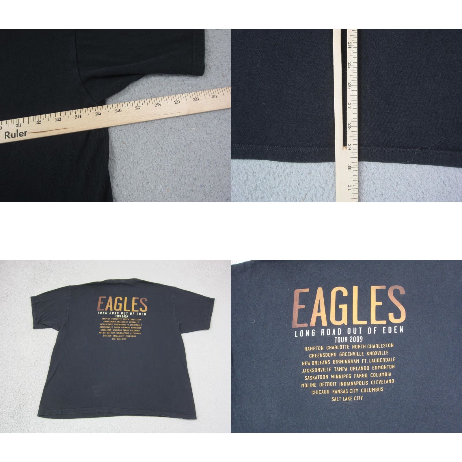 Anvil VINTAGE Eagle Shirt Mens 2X Black Long Road Out of Eden 2009 Concert Tour Y2K Size US XXL / EU 58 / 5 - 8 Thumbnail