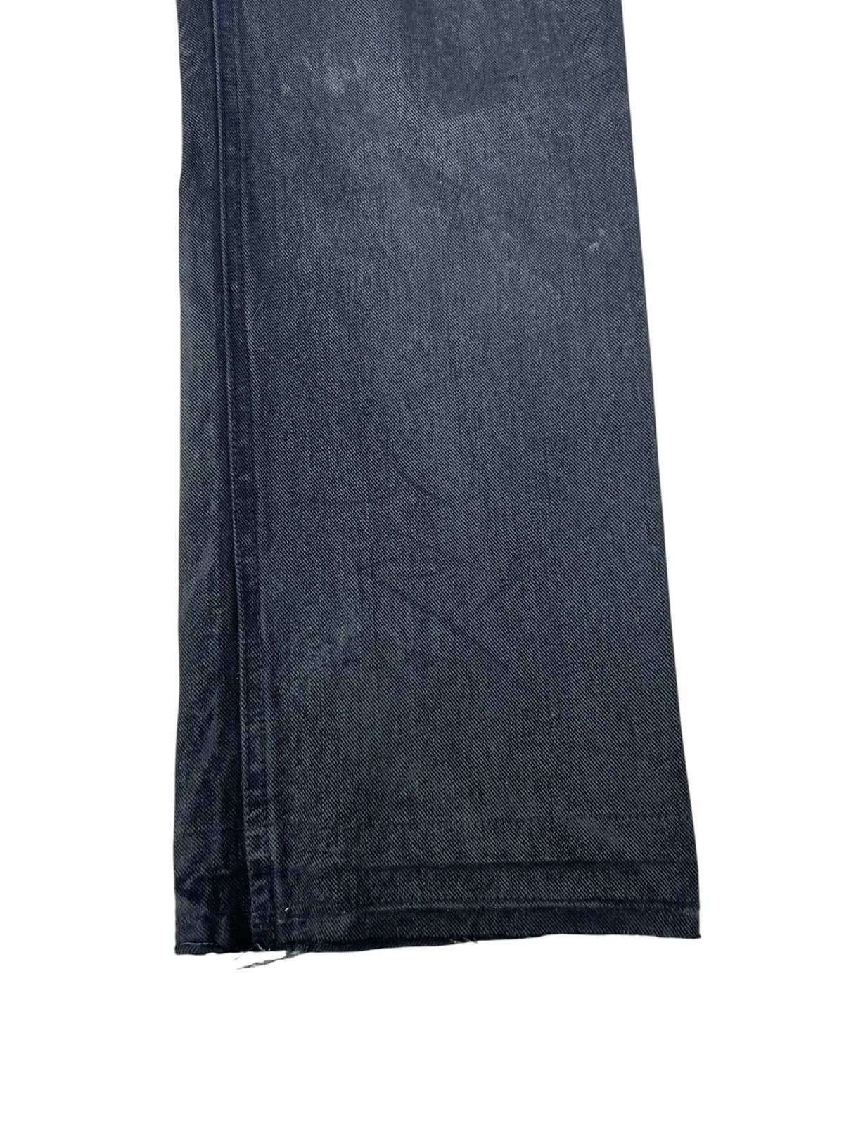 0 0000 Japan Black Coated Waxed Denim Released Hem Jeans Size US 31 - 10 Thumbnail