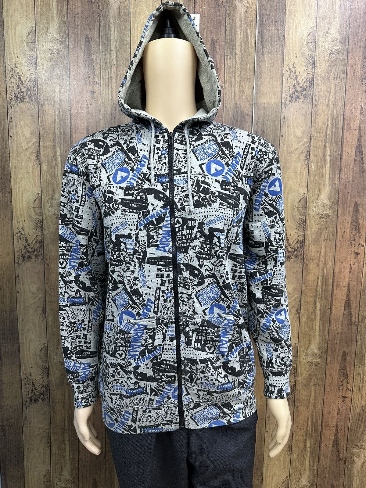Airwalk × Vintage Vintage Airwalk Overprint Zipper Hoodie Z49 Size US M / EU 48-50 / 2 - 1 Thumbnail