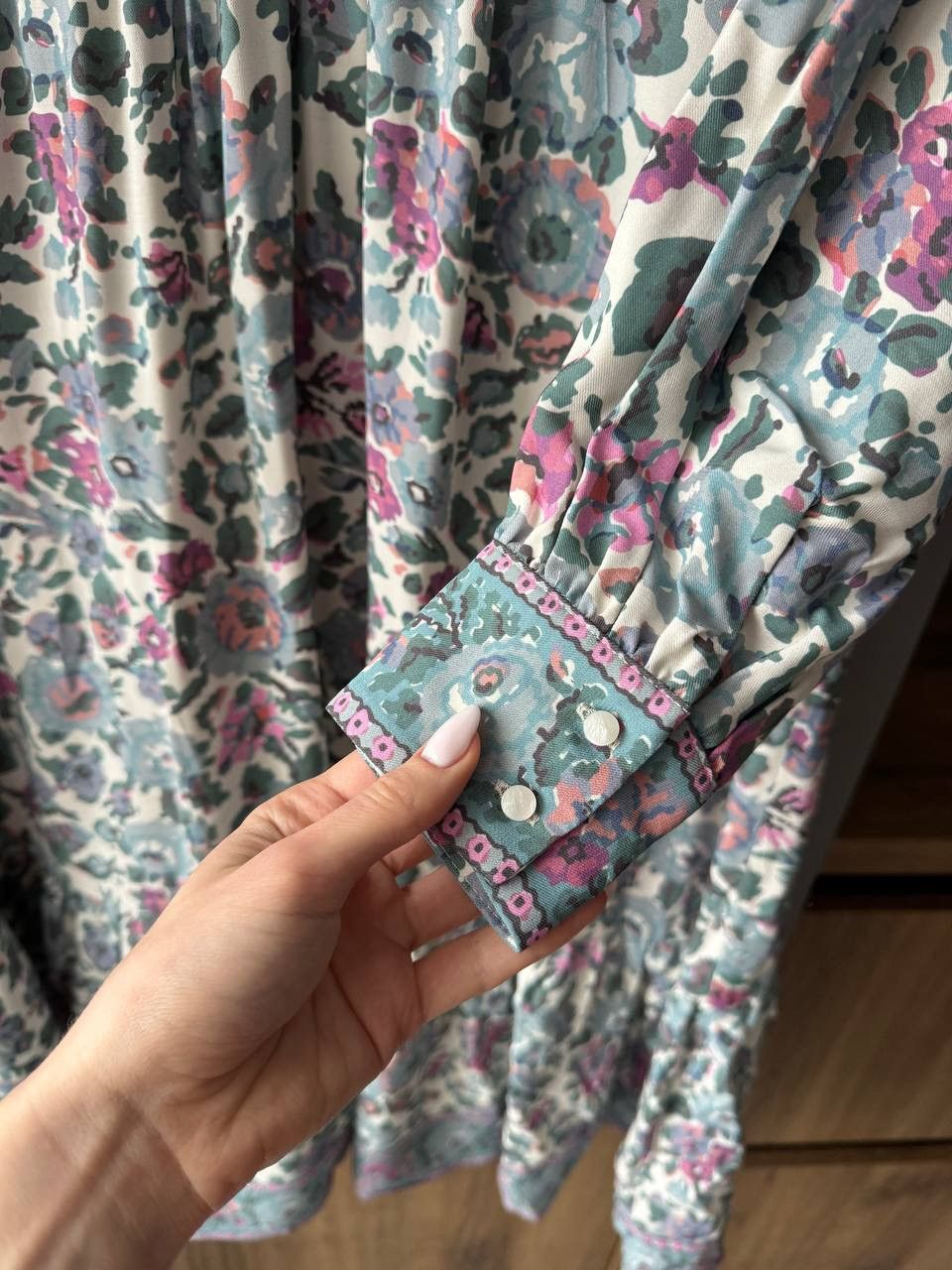Sezane Sezane Paris Floral Pattern Multicolor Maxi Dress Size XS / US 0-2 / IT 36-38 - 6 Thumbnail