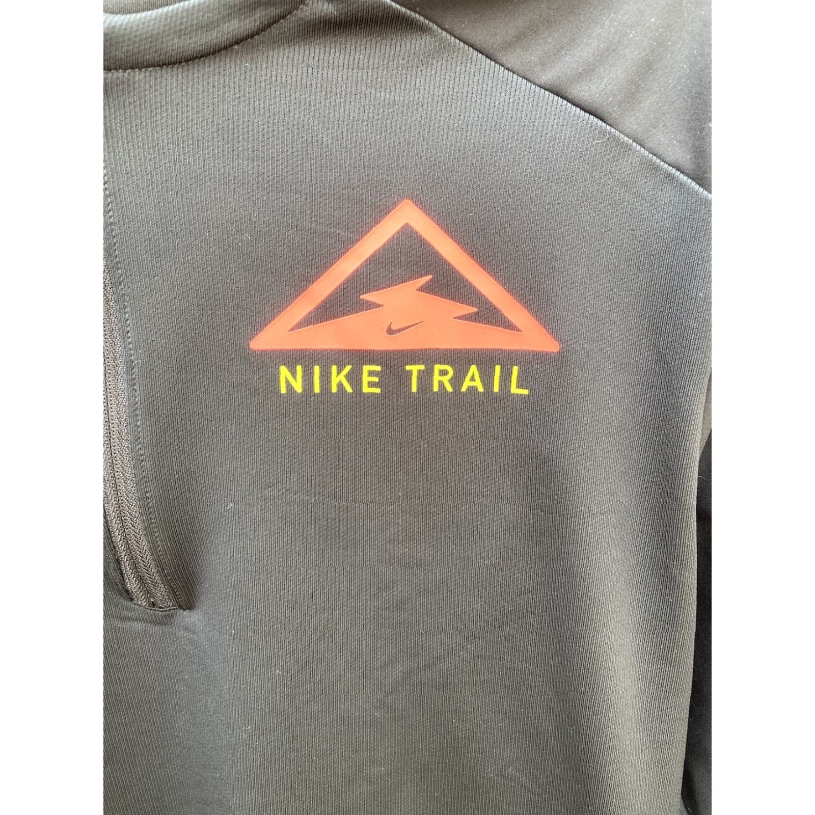 Nike Men's Nike Running Dri-Fit Wind Trail Jacket Black M Half-Zip Nike Running Jacket Mens Size US M / EU 48-50 / 2 - 3 Thumbnail