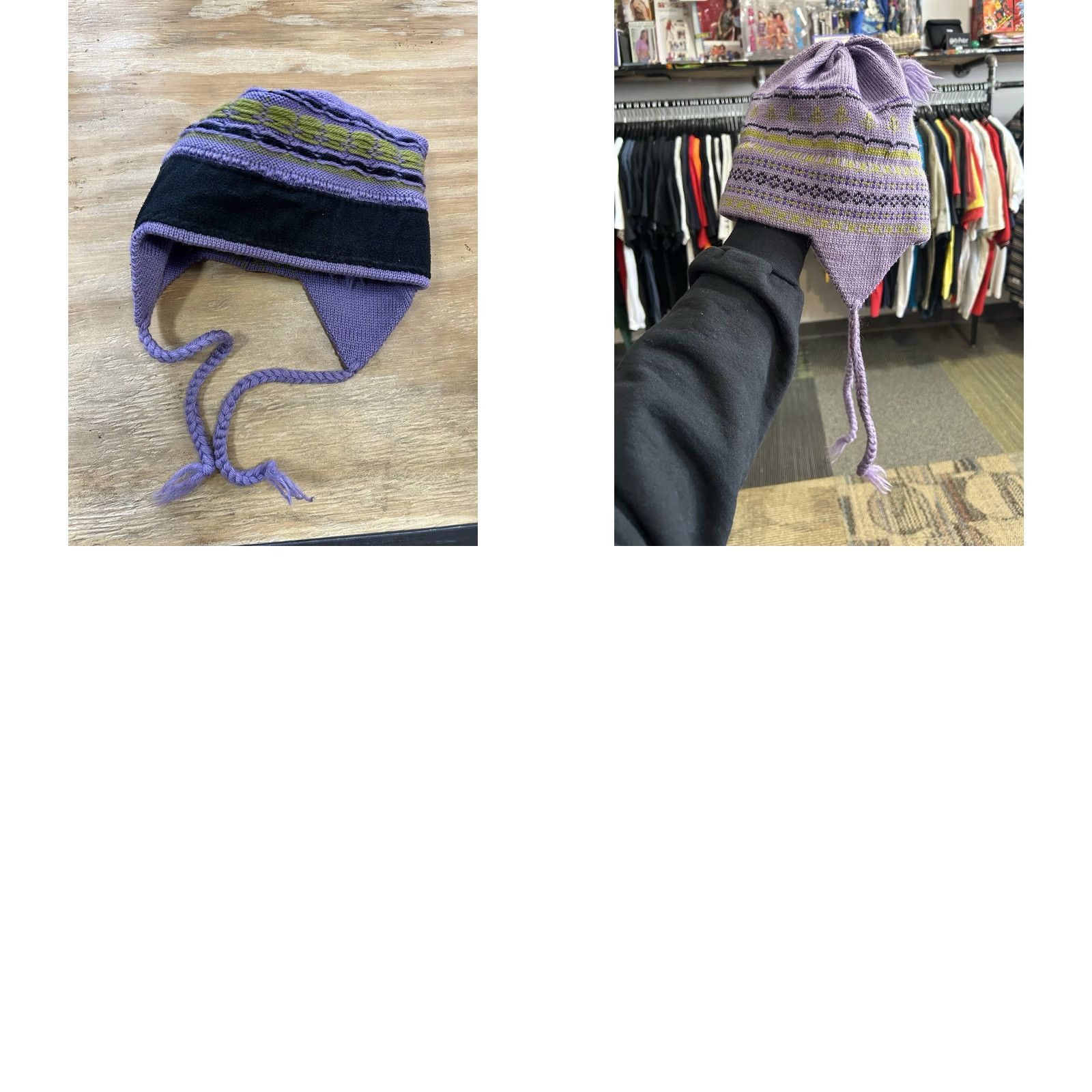 Vintage VINTAGE Vermont Originals Wool Beanie Hat Skiing Snowboarding Ski Snowboard Purple Green Black Size ONE SIZE - 9 Thumbnail