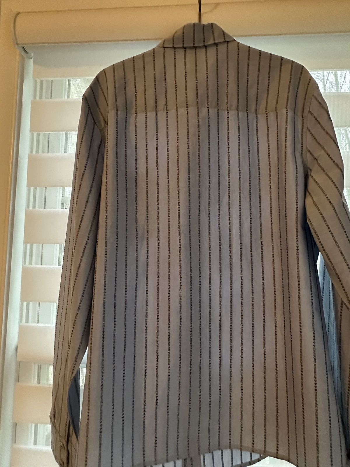Chrome Hearts Chrome Hearts Pinstripe Botton Shirt Size US XL / EU 56 / 4 - 13 Thumbnail