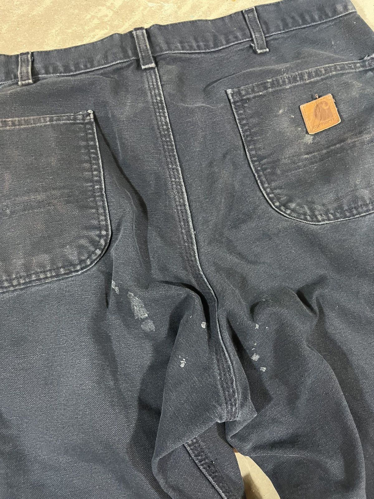 Carhartt Carhartt B11 MDT Work Pants Faded Painted Navy Blue Size US 37 - 5 Thumbnail