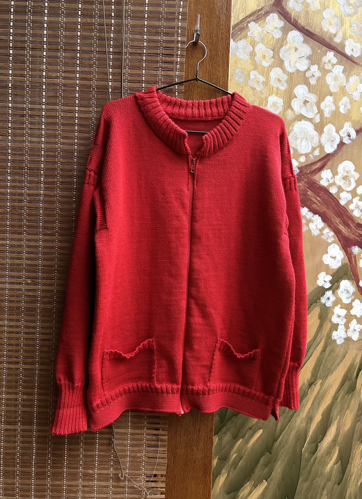 Vintage Vintage Guernsey Wool Zipped Fisherman Jumper Jacket Size US M / EU 48-50 / 2 - 1 Thumbnail