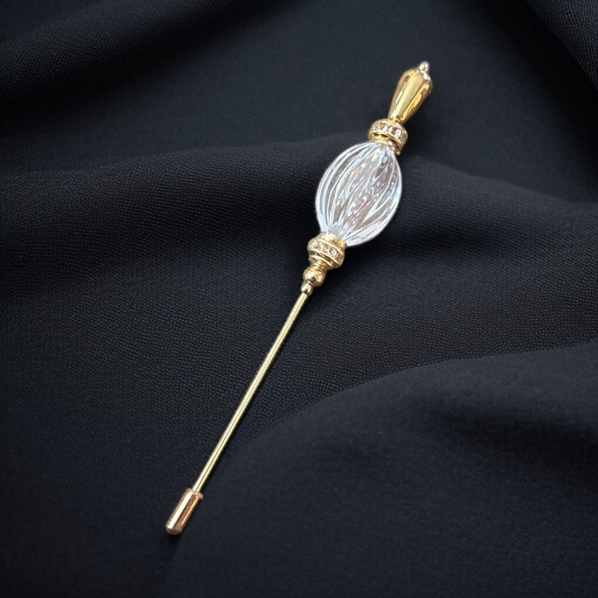 Vintage Vintage long crystal stick pin Size ONE SIZE - 1 Thumbnail