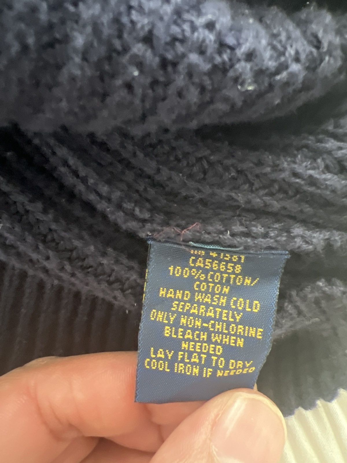 Polo Ralph Lauren Navy Polo Ralph Lauren sweater w/shawl Size US M / EU 48-50 / 2 - 6 Thumbnail