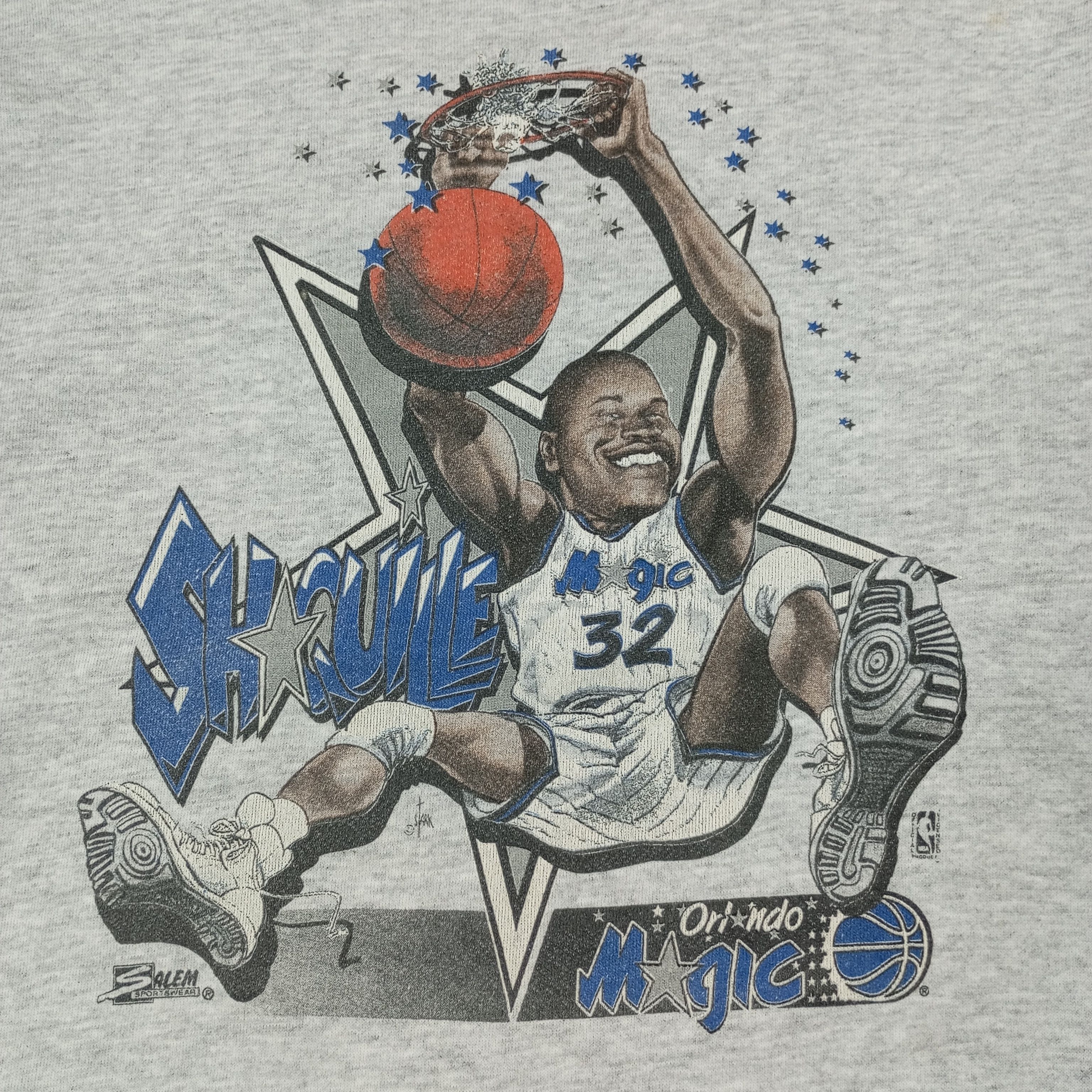 NBA × Salem Sportswear × Vintage Shaquille Orlando Magic Basketball Team Vintage Sweatshirt Size US M / EU 48-50 / 2 - 2 Thumbnail