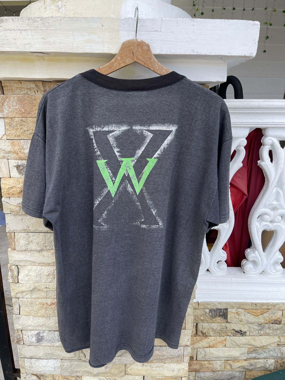 Vintage Rare🔥SUN Faded Vtg90s SHADOW WX Japan Wrestling T Shirt Size US XL / EU 56 / 4 - 2 Thumbnail