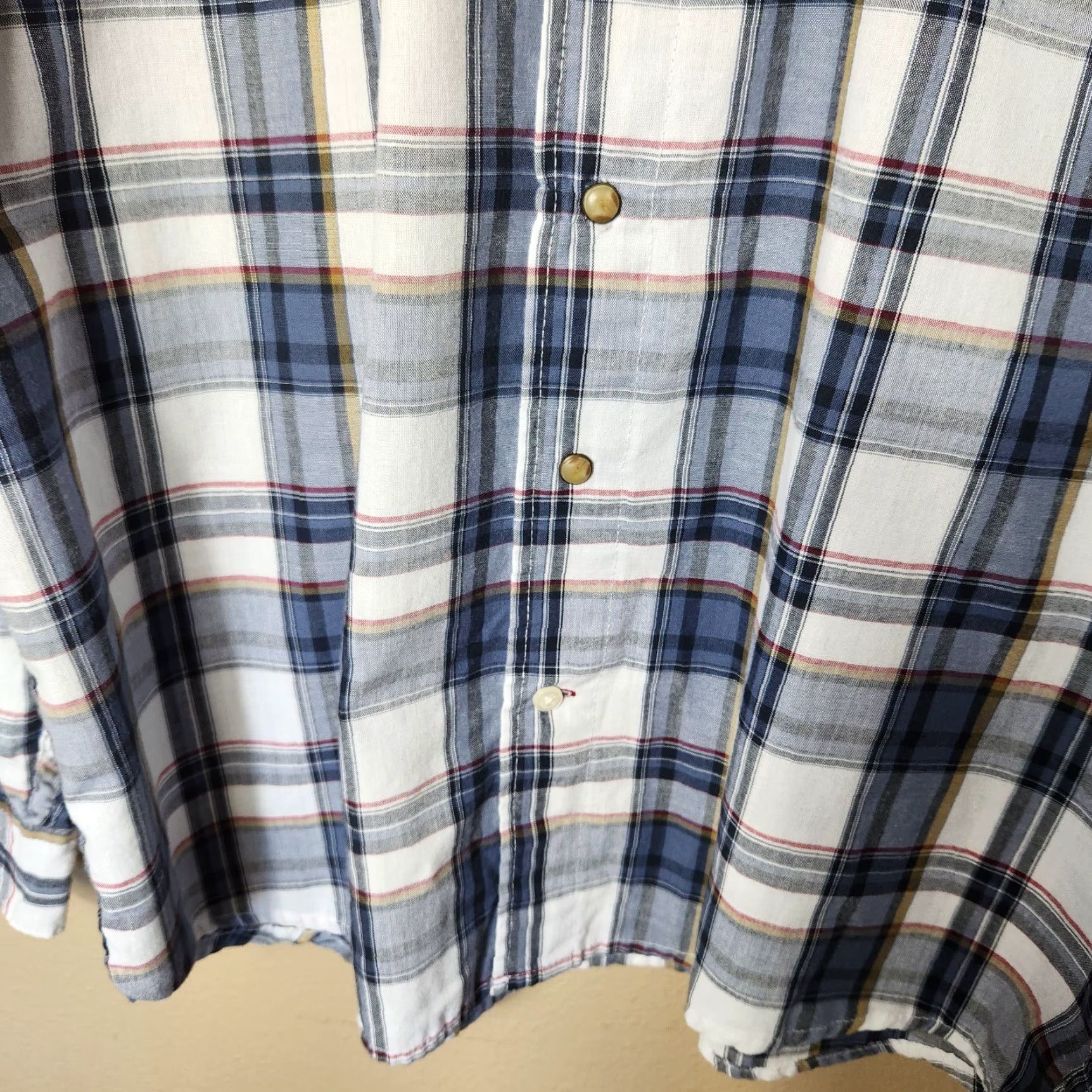 Wrangler Wrangler Shirt Western Pearl Snap Long Sleeve Plaid Size L Blue Cotton Blend Men Regular Pocketed Cowboy Rodeo Classic Size US L / EU 52-54 / 3 - 4 Thumbnail