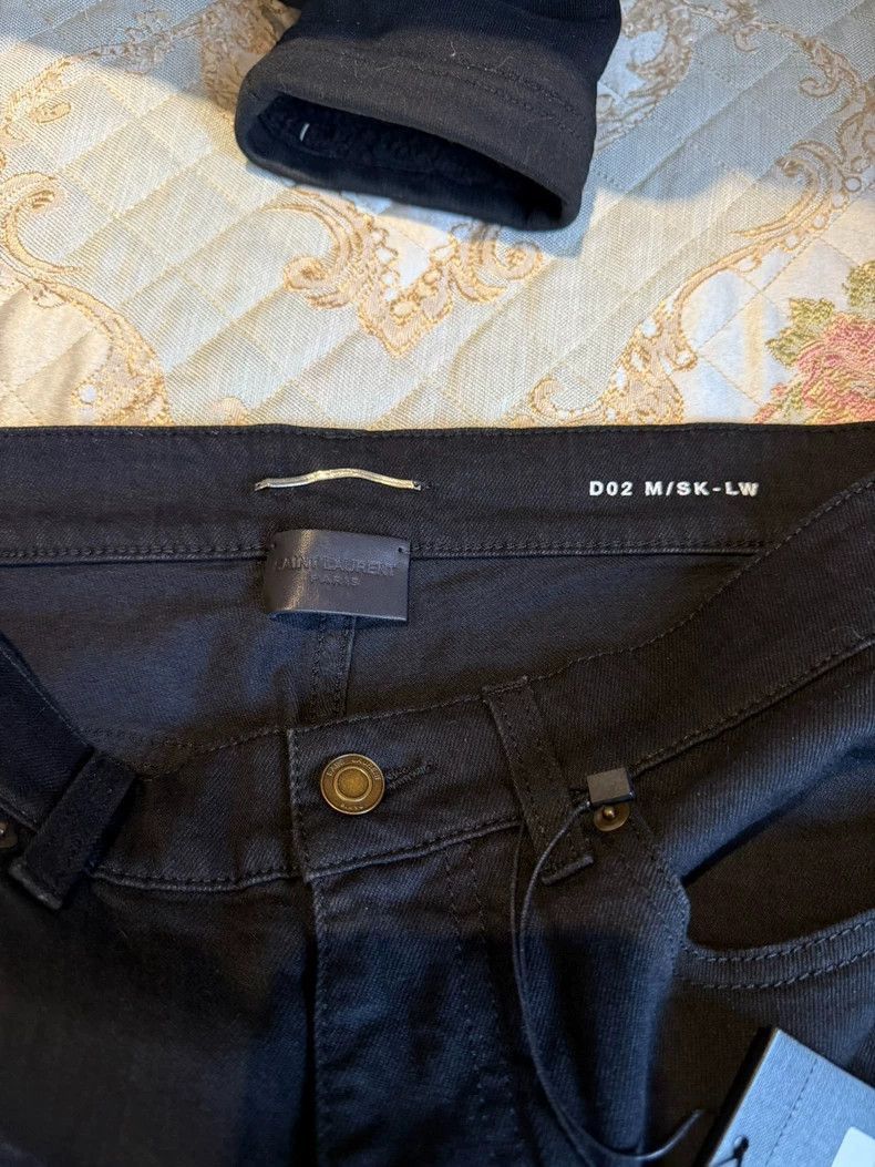Saint Laurent Paris Black Basic Saint Laurent Denim Pants-2505 Size US 31 - 3 Thumbnail