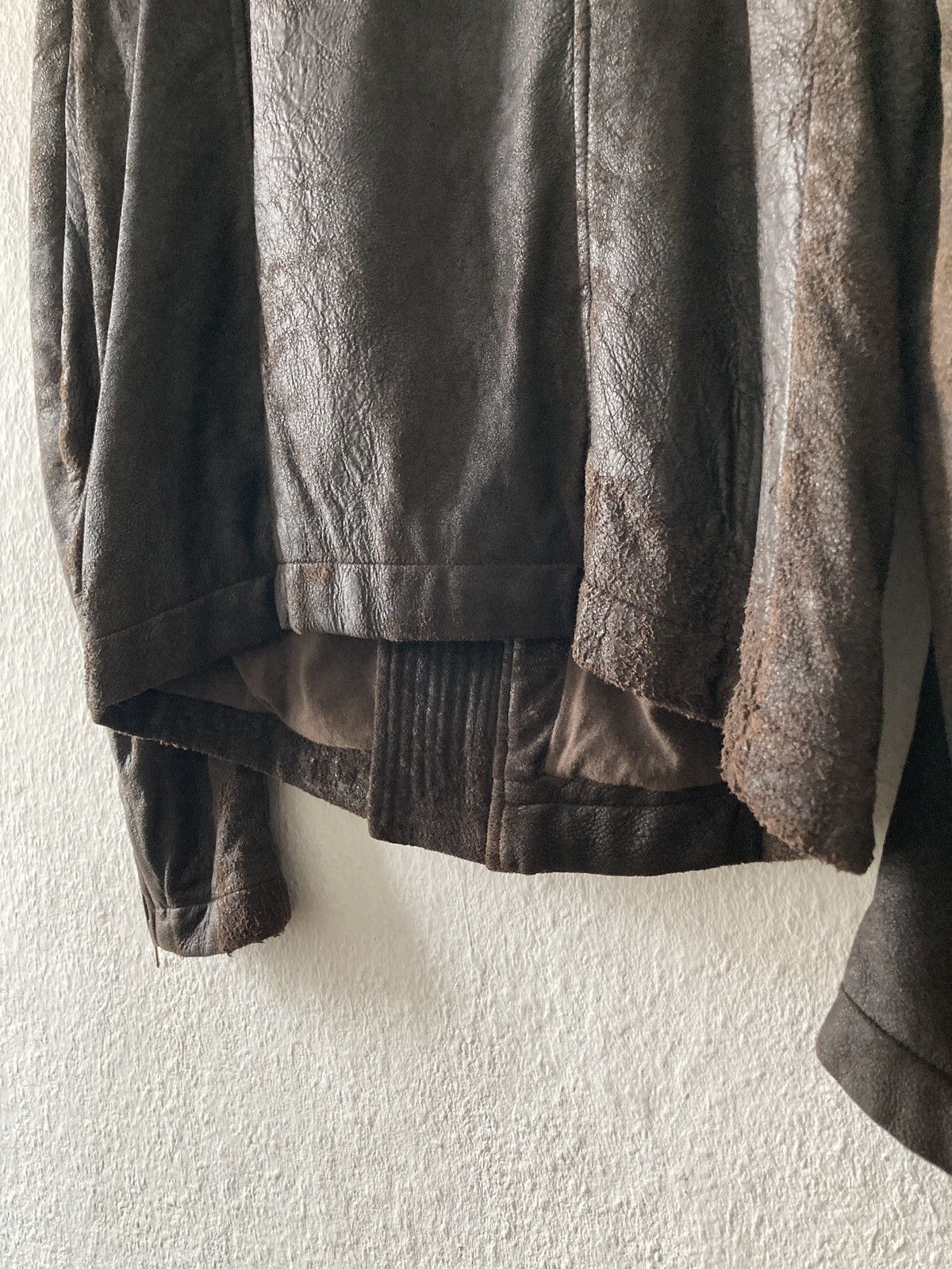 Rick Owens F/W 09 “CRUST” Bitter Blistered Lamb Mollino Leather Jacket Size US L / EU 52-54 / 3 - 15 Thumbnail