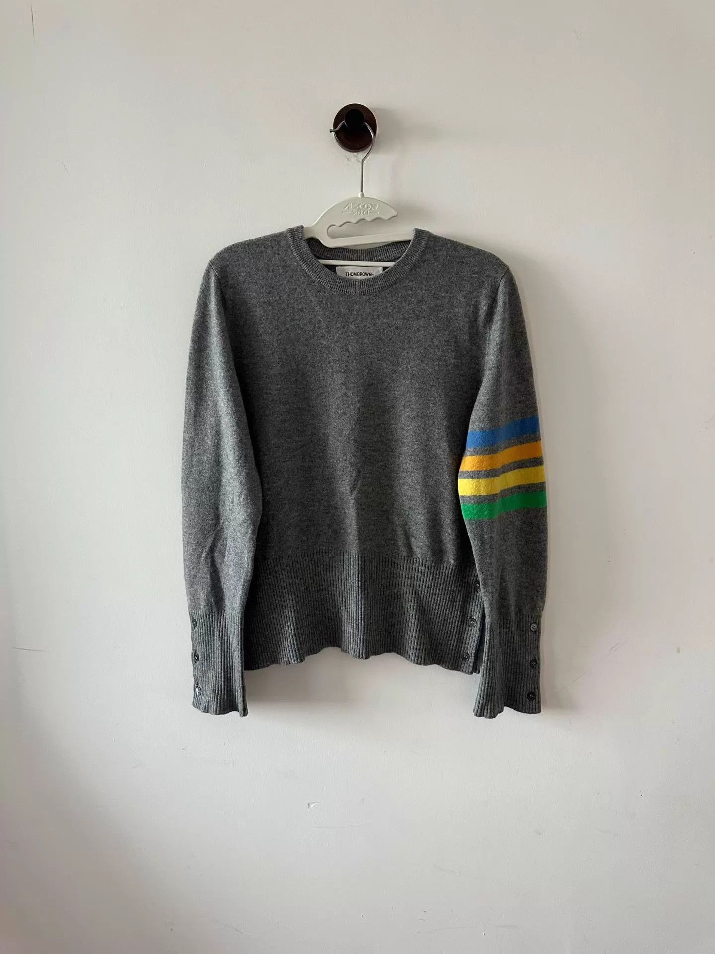 Thom Browne Thom Browne Gray Cashmere Sweater Size 1 98 New Size S / US 4 / IT 40 - 1 Thumbnail