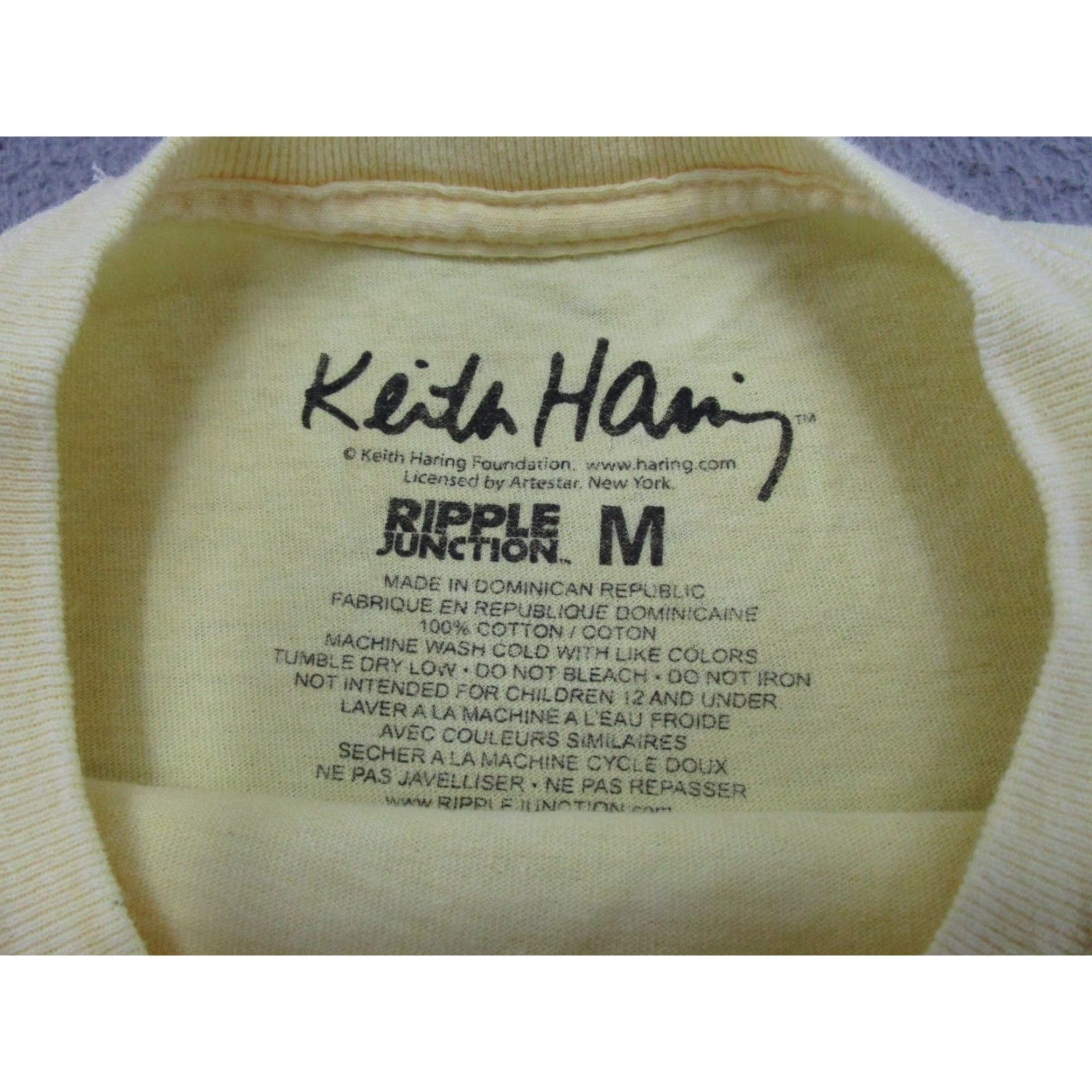 Ripple Junction Keith Haring New York City Pop Shop Art T-Shirt Crew Neck Short Sleeve M Multicolor Cotton Jersey Regular Mens Size US M / EU 48-50 / 2 - 3 Thumbnail