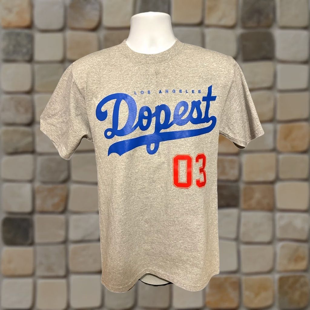 Vintage Streetwise Dopes 03 Dodgers Script Men Medium Gray Short Sleeve NWT Size US 31 - 1 Thumbnail
