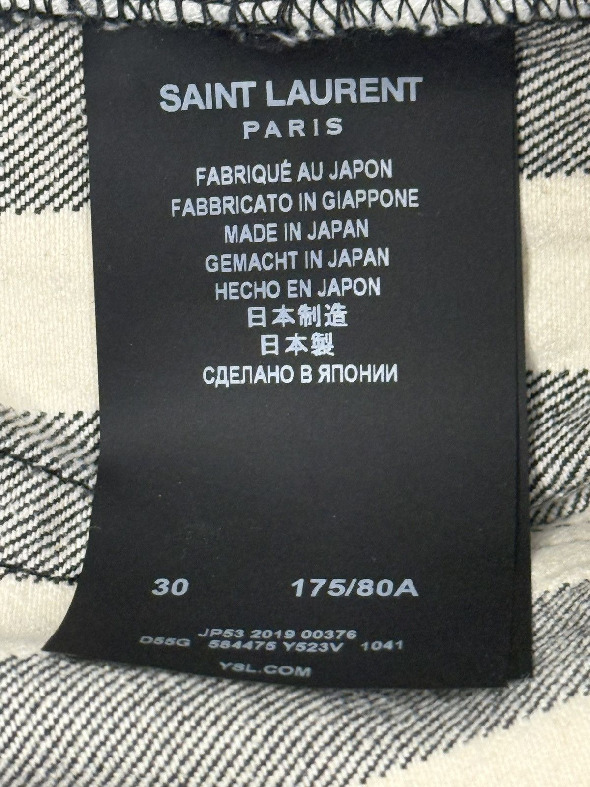 Saint Laurent Paris Saint Laurent Paris SS19 Striped Denim Jeans Size US 30 / EU 46 - 5 Thumbnail