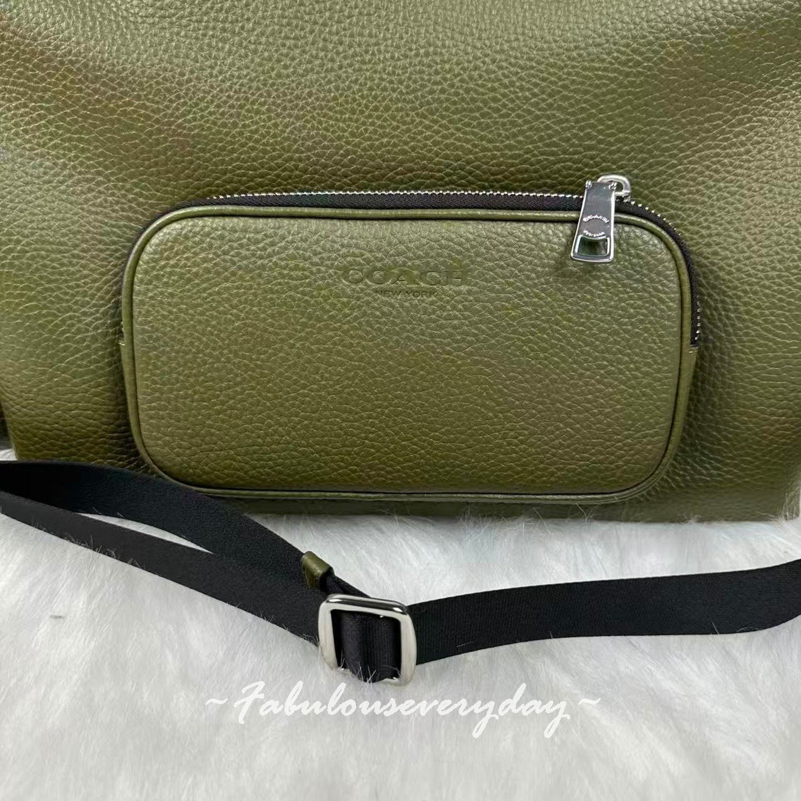 Coach Coach Men's Finn Crossbody Bag Pockets Leather/Olive CCG15 Size ONE SIZE - 4 Thumbnail